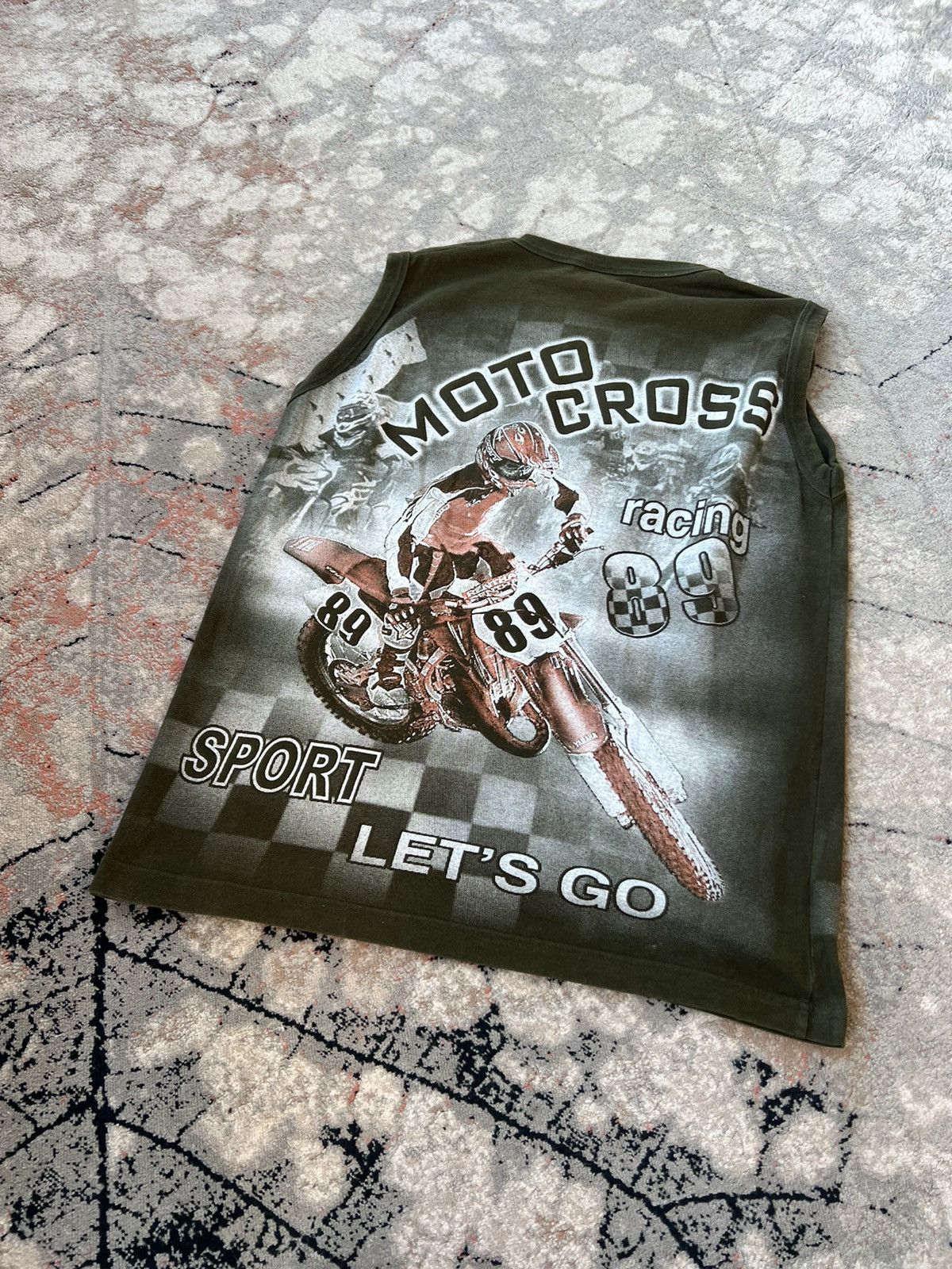 Vintage Vintage Moto Cross Racing Tank Top Size US XL / EU 56 / 4 - 3 Thumbnail