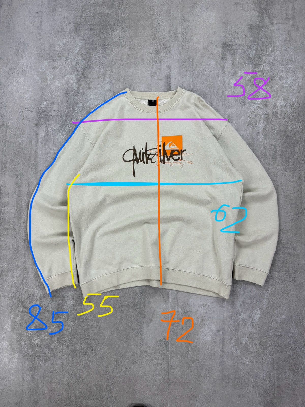 Quiksilver × Vintage QUIKSILVER Vintage 2000s Sweatshirt long sleeve big logo Size US XL / EU 56 / 4 - 8 Thumbnail