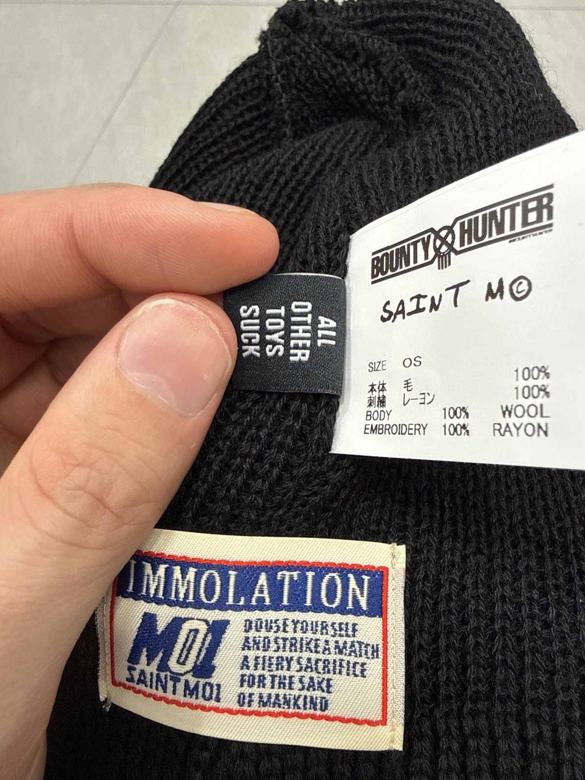 Saint Michael Saint Michael Bounty Hunter Beanie Black Size ONE SIZE - 4 Thumbnail