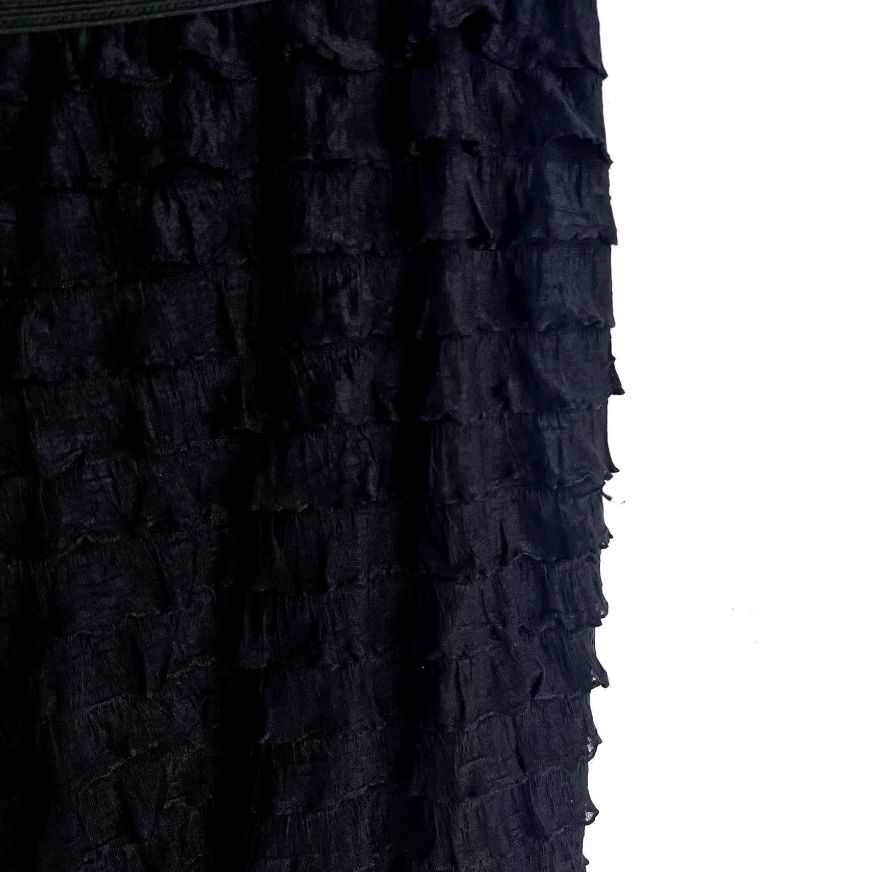 Wrangler Wrangler Rock 47 Wide-Leg Ruffle Pants Womens L Black 332X30 Stretch Dress Pants Casual, Party/Cocktail, Travel Size 36" / US 14 / IT 50 - 5 Thumbnail