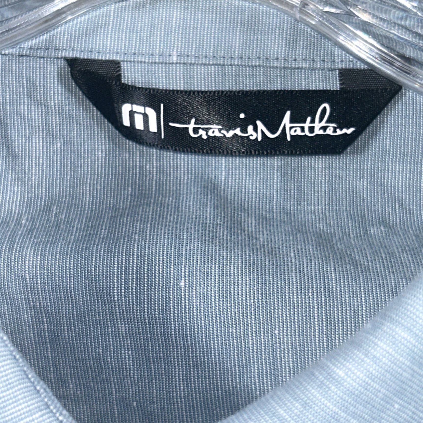 TravisMathew Travis Mathew Shirt Mens 2XL Blue Button Up Casual Long Sleeve Pockets Size US XXL / EU 58 / 5 - 3 Thumbnail
