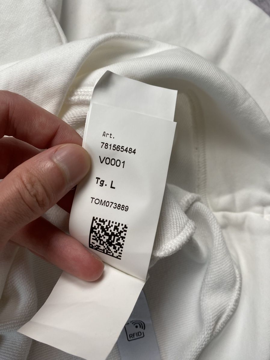 Stone Island Stone Island white sweatshirt with big logo embroidery Size US L / EU 52-54 / 3 - 11 Thumbnail