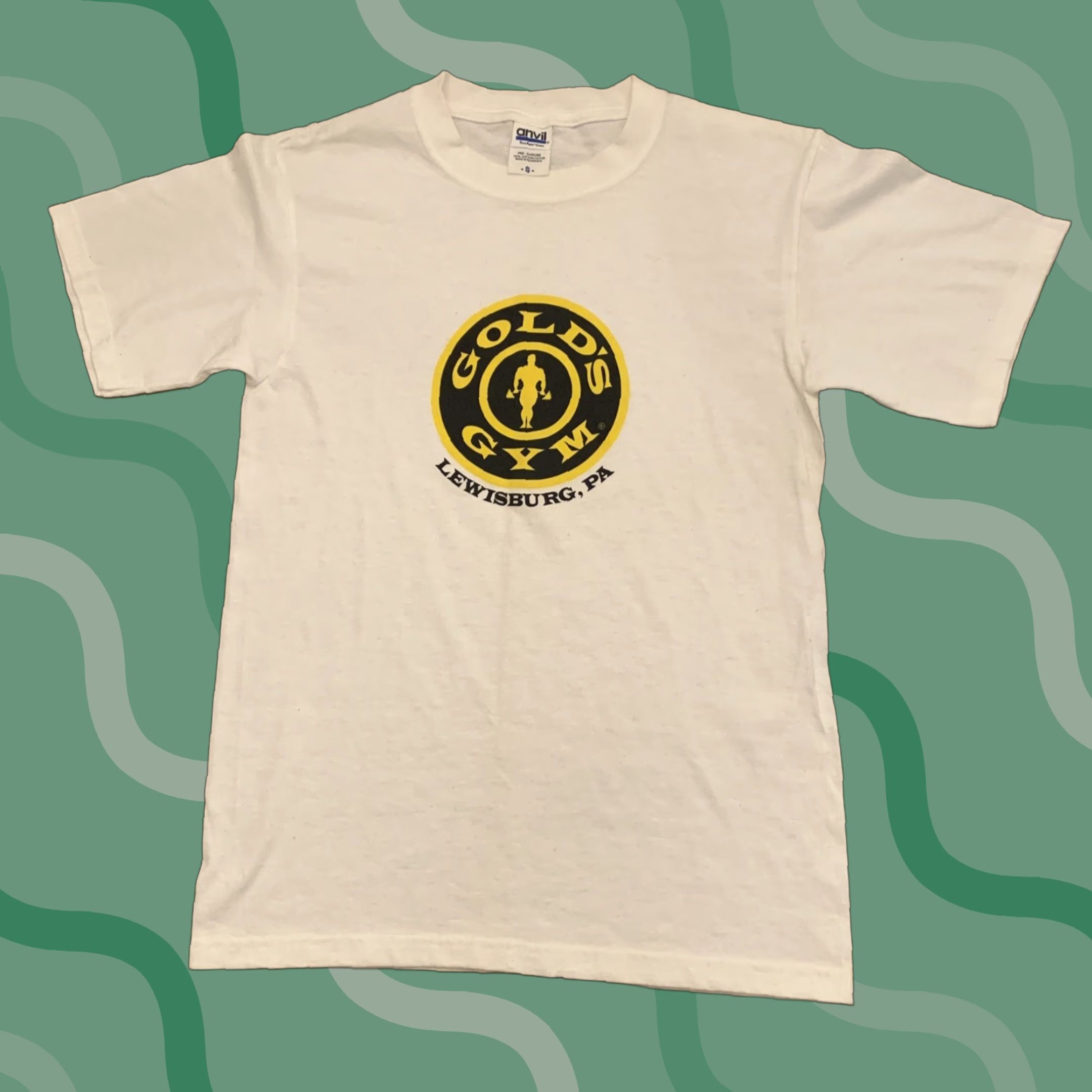 Vintage VINTAGE Gold's Gym T-Shirt White Size S Men Regular - Lewisburg PA / 1980s or 1990s era Theme Size US S / EU 44-46 / 1 - 1 Thumbnail