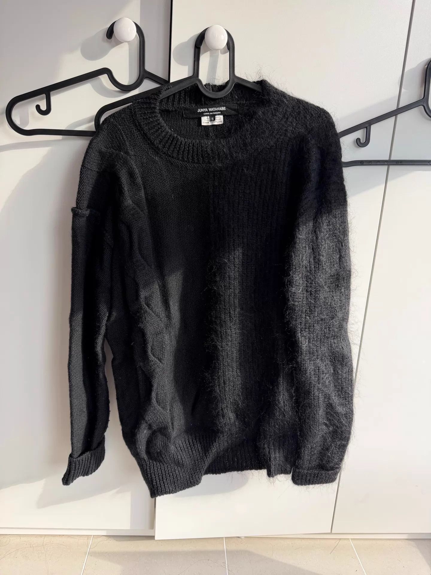 Junya Watanabe Junya Watanabe CDG Two Fabric Paneled Wool Sweater Size US S / EU 44-46 / 1 - 1 Thumbnail