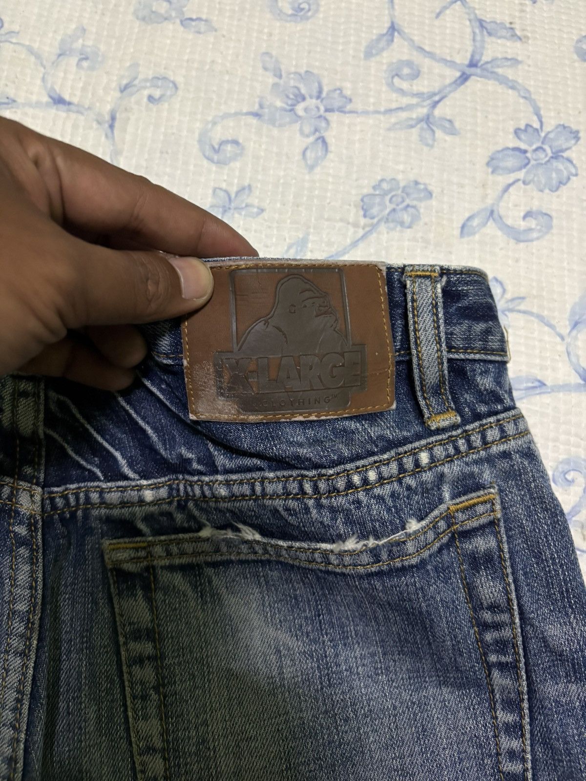 X-LARGE XLarge Streetwear Selvedge Distressed Denim Size US 32 / EU 48 - 14 Thumbnail