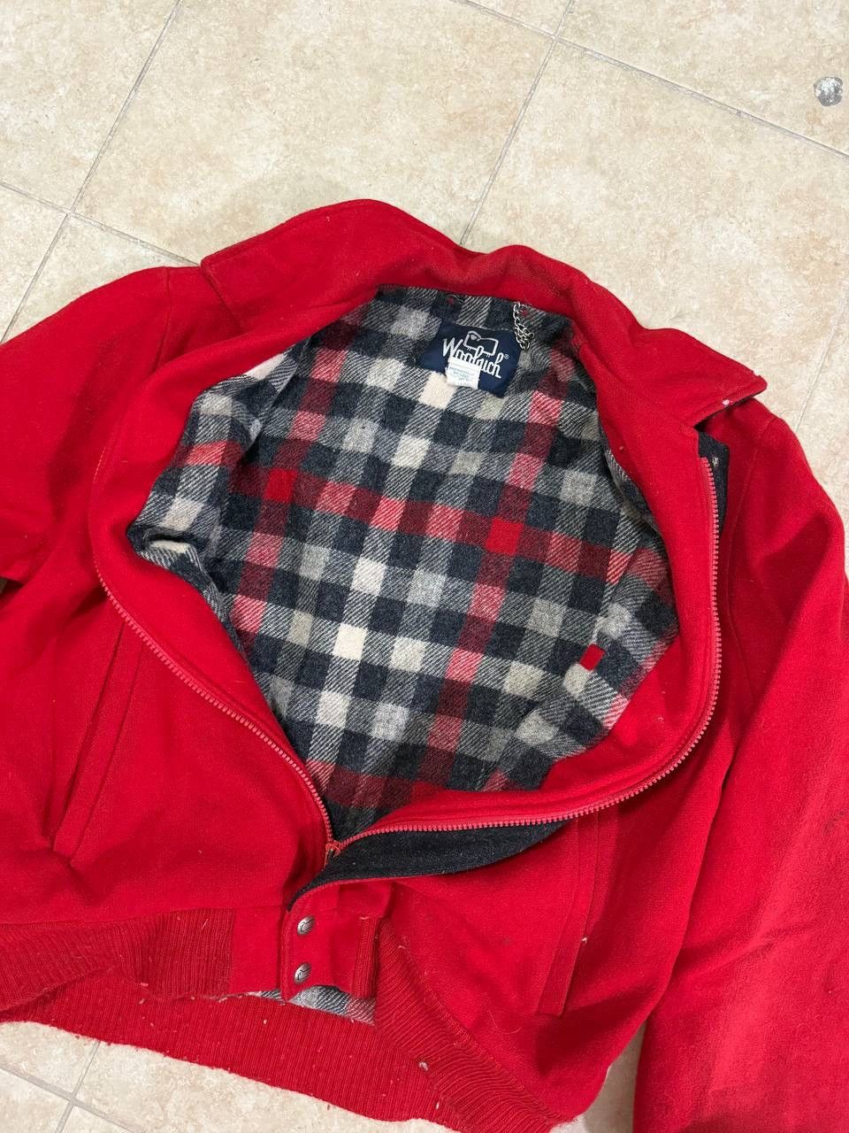 Woolrich Woolen Mills Vintage Woolrich Jacket Red Blanket Bomber Zip Wool Pocket M Size US M / EU 48-50 / 2 - 6 Thumbnail