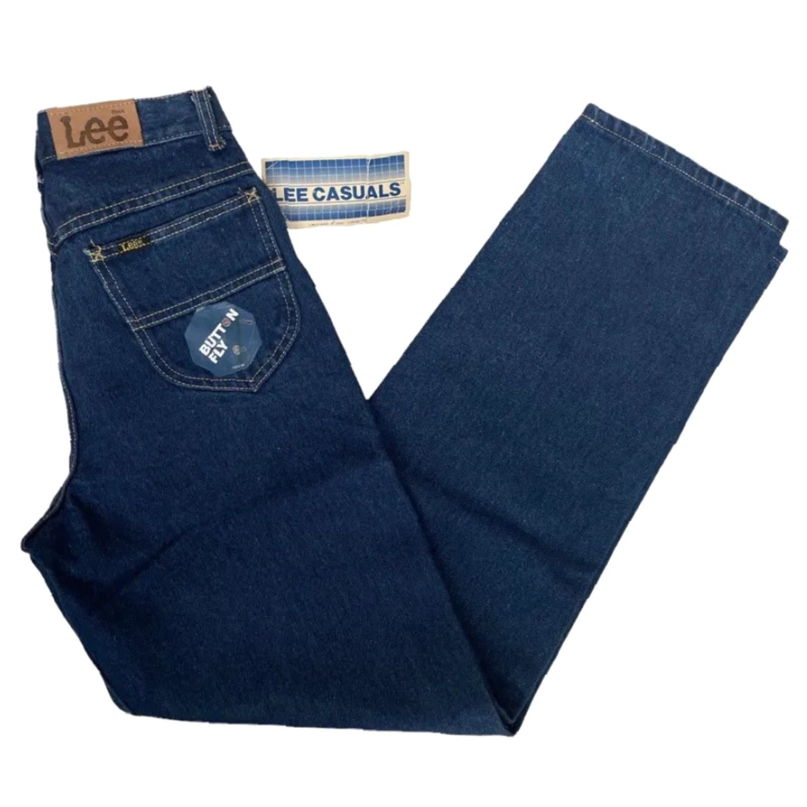 Lee VINTAGE Lee Casuals Jeans Button Fly 30x32 Deadstock NWT USA Mens Blue Size US 30 / EU 46 - 2 Thumbnail