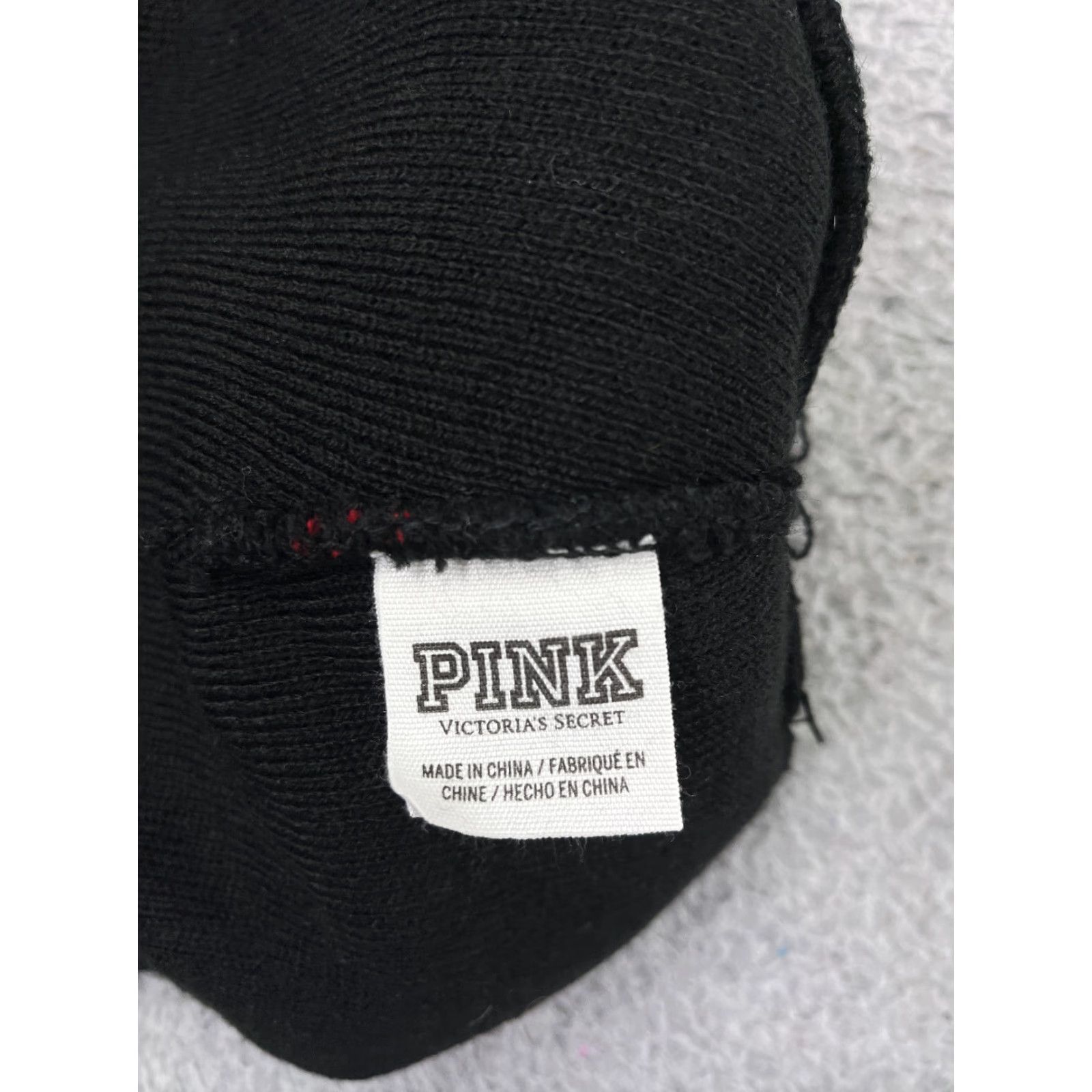 Victoria's Secret Victoria's Secret Beanie Toque Adult One Size Black Red Pom Fair Isle Acrylic Logo Women Size ONE SIZE - 7 Thumbnail