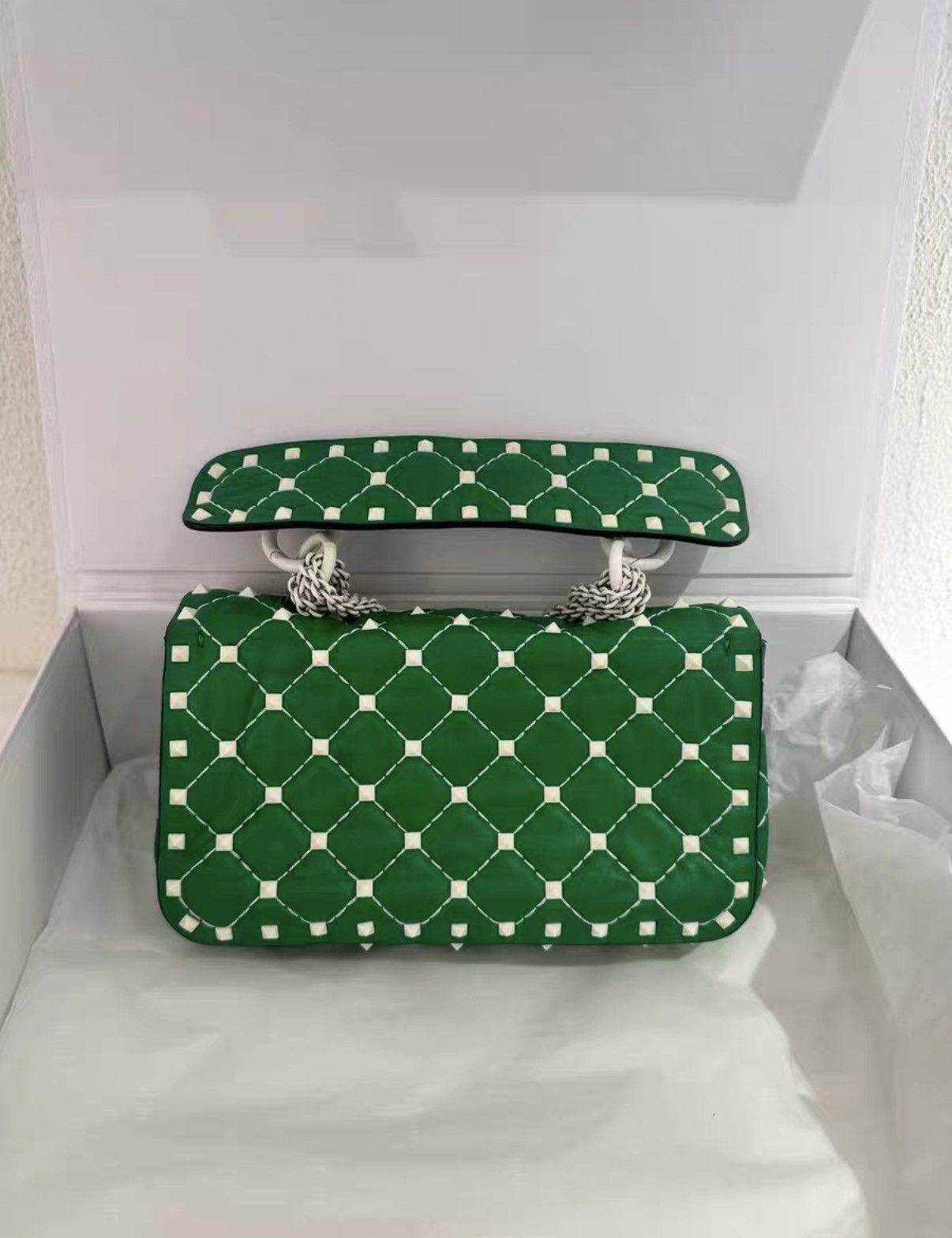 Valentino Valentino Rockstud green rivet chain bag J38 Size ONE SIZE - 2 Thumbnail