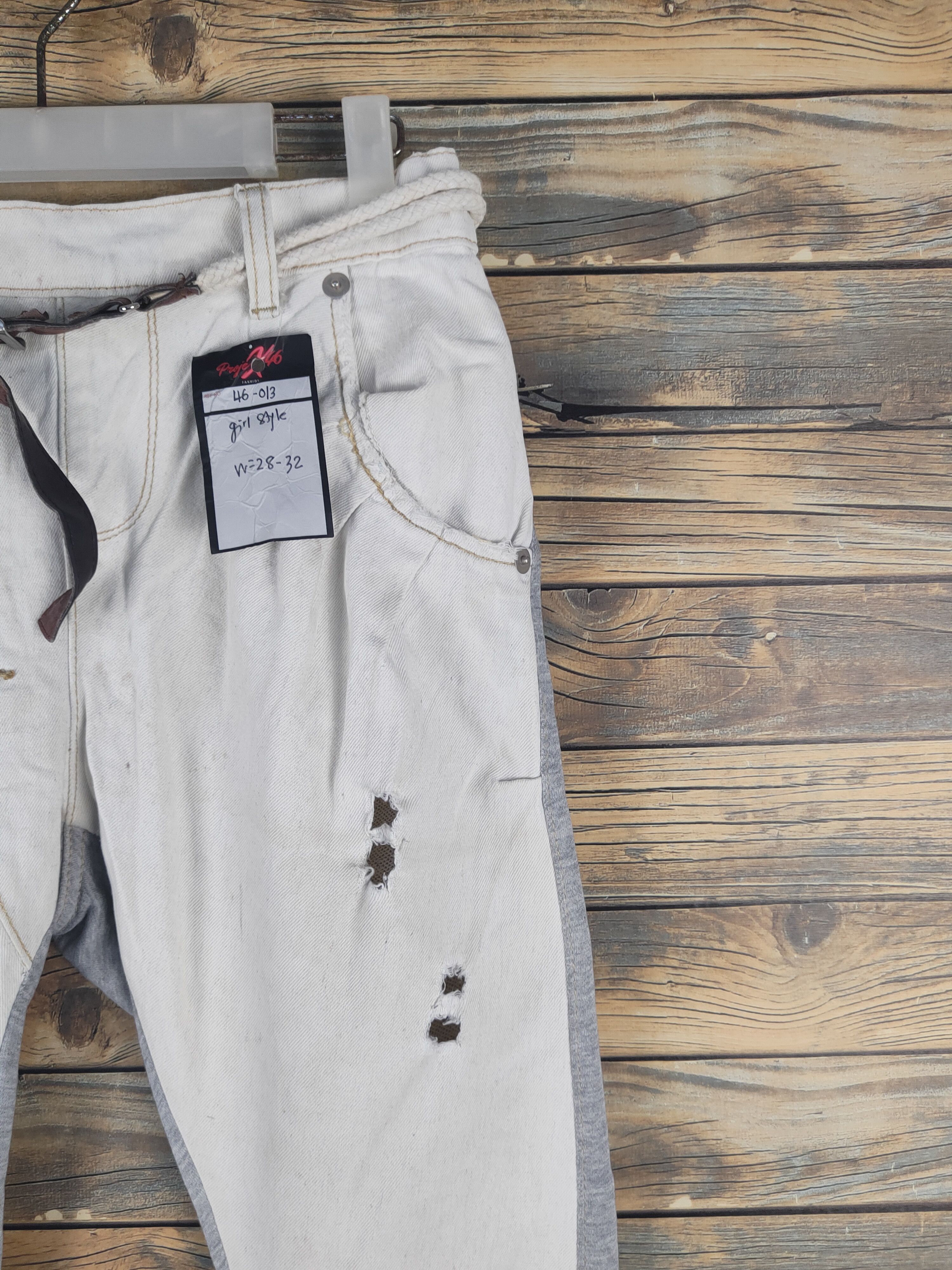 Japanese Brand DL Girlstyle White Gray Multipocket Casual Pants #46-013 Size 30" / US 8 / IT 44 - 5 Thumbnail