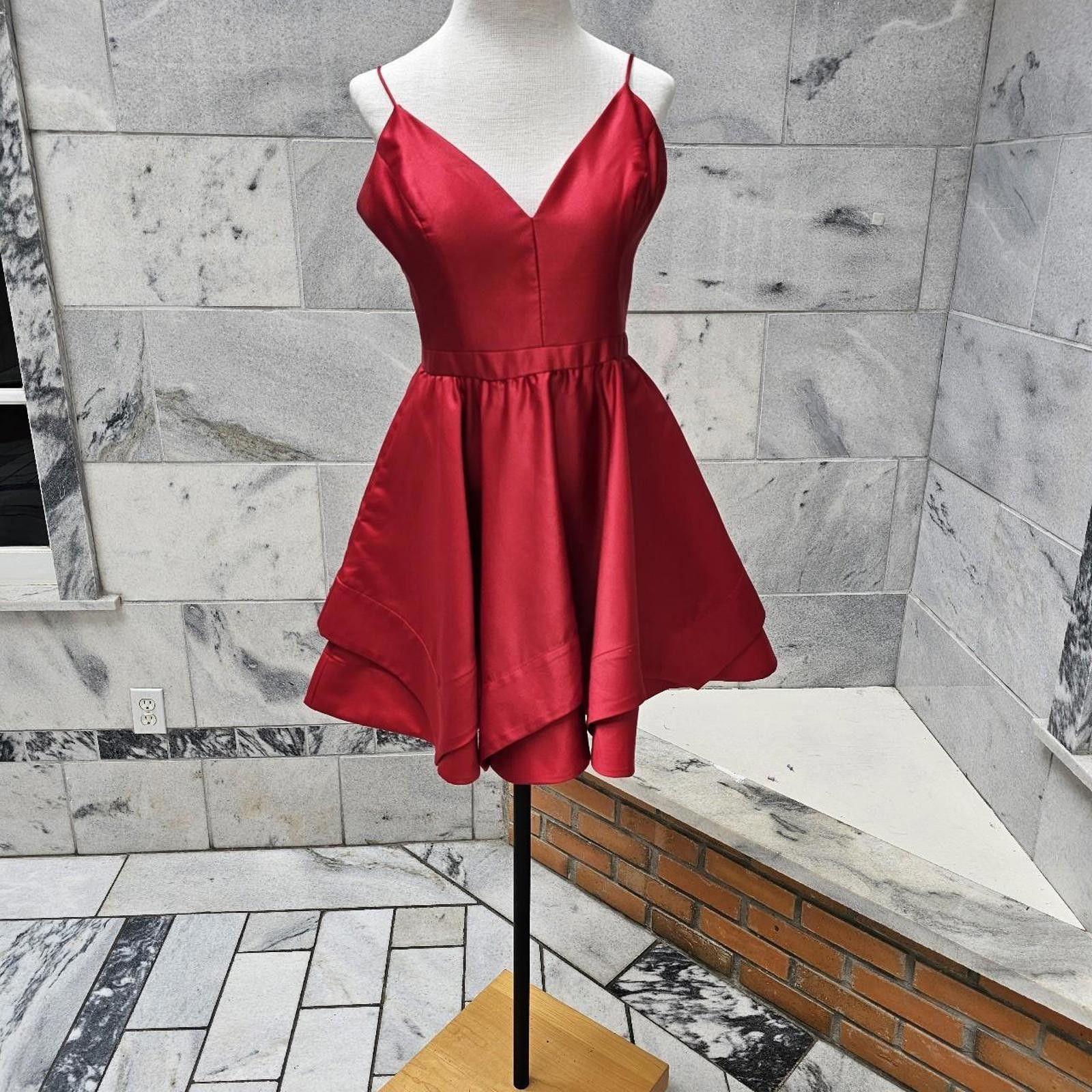 Designer Blondie Nites Women's Red Formal Dress Size XL / US 12-14 / IT 48-50 - 7 Thumbnail