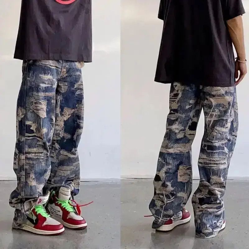 Japanese Brand High Street Straight Loose Gothic y2k Jeans Trousers Size US 32 / EU 48 - 2 Thumbnail