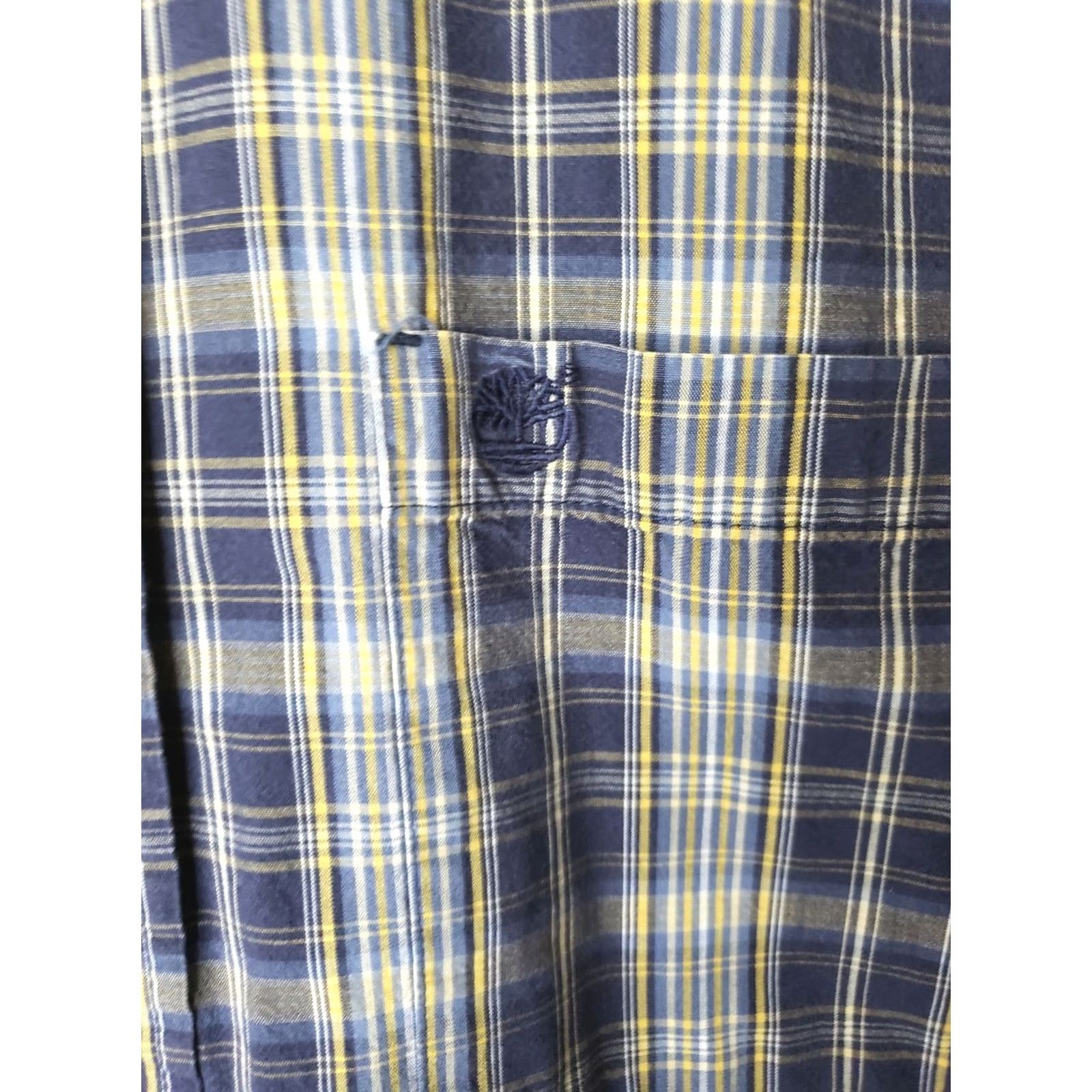 Timberland Timberland Shirt Mens Large Plaid Blue Button-Front Long-Sleeve Size US L / EU 52-54 / 3 - 5 Thumbnail