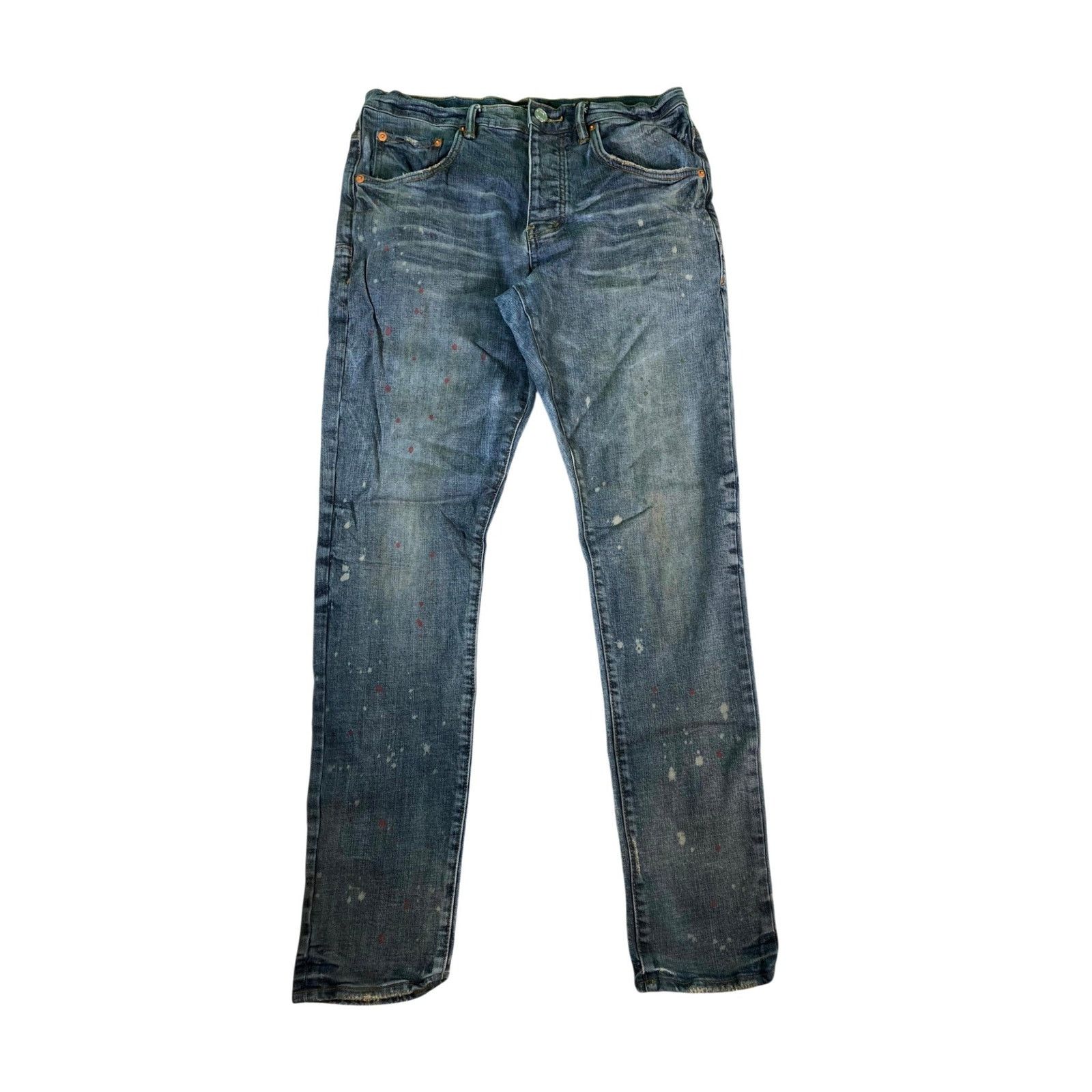 Purple Brand Purple Brand Splatter Blue & Red Jeans Size US 31 - 1 Thumbnail