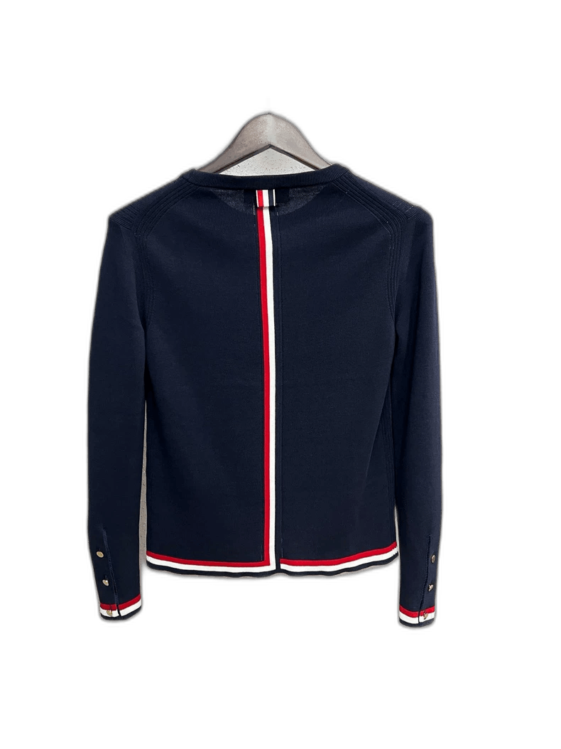 Thom Browne Thom Browne Navy Blue Striped Sweatshirt Size US M / EU 48-50 / 2 - 1 Thumbnail