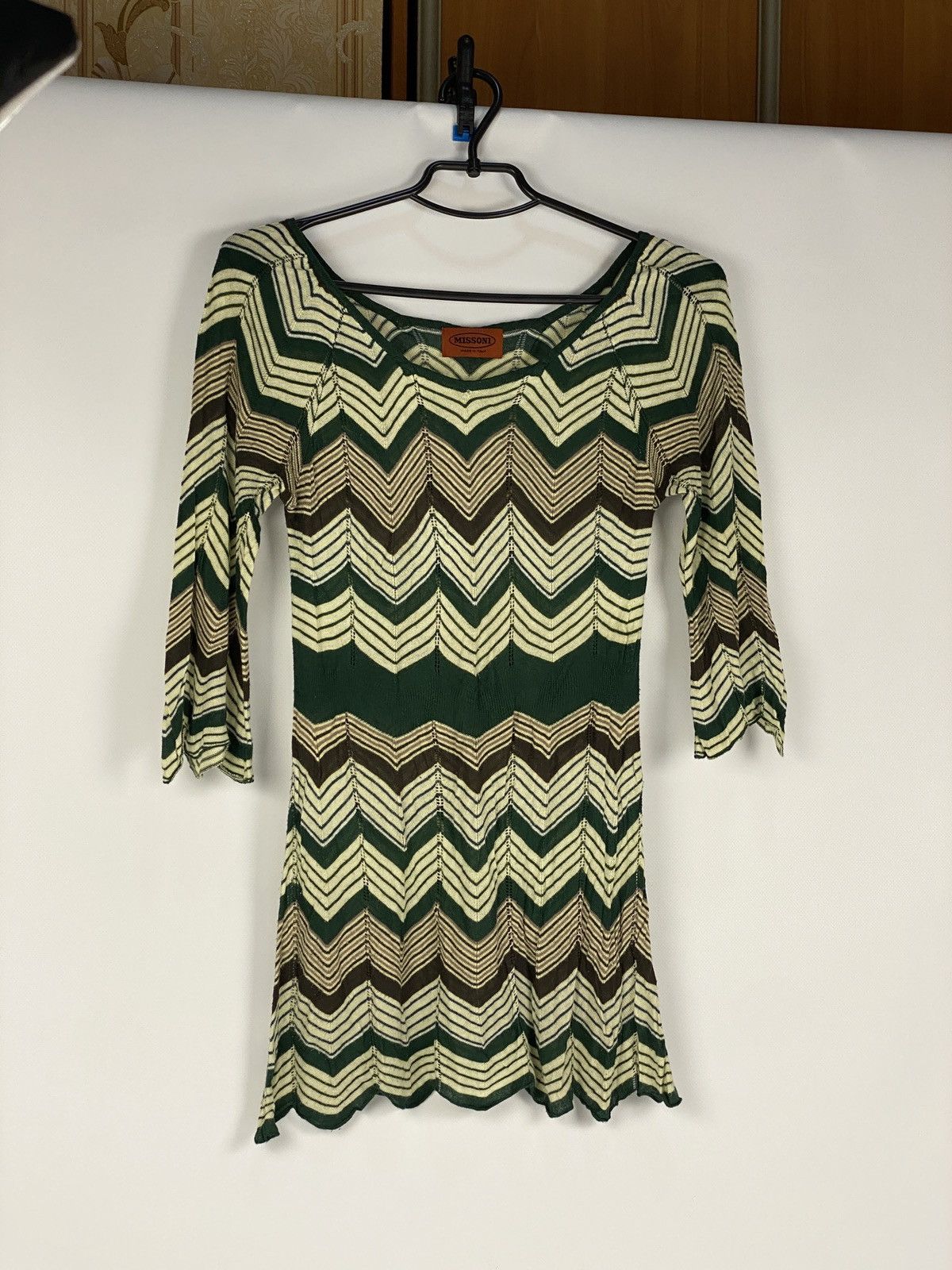 Japanese Brand  Missoni  Vintage Missoni Knitted midi Dress Striped  Multicolor mini sweater | Grailed
