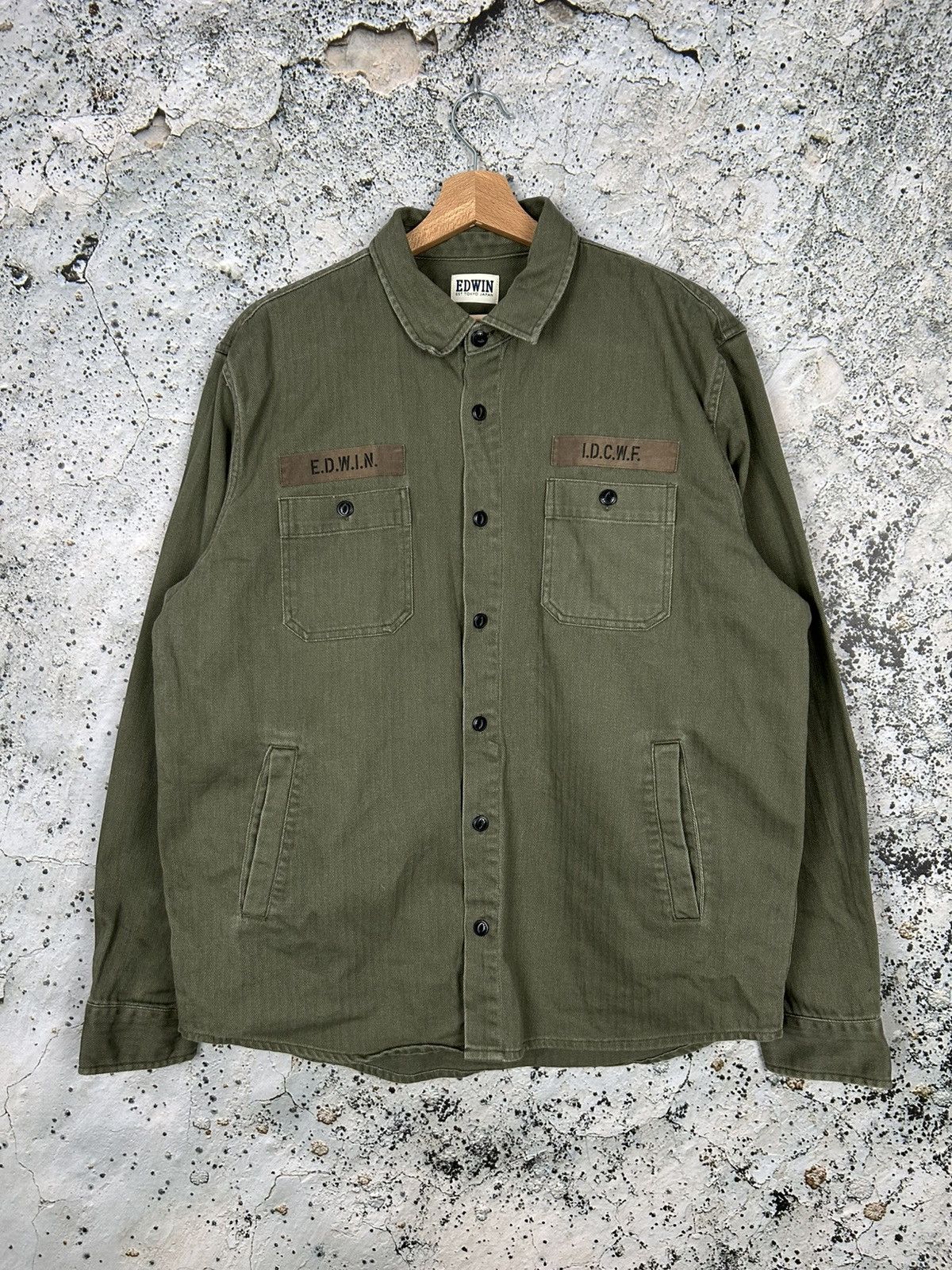 Edwin Edwin Tokyo Japanese Military Shirt Avant Garde Grunge Size US L / EU 52-54 / 3 - 1 Thumbnail