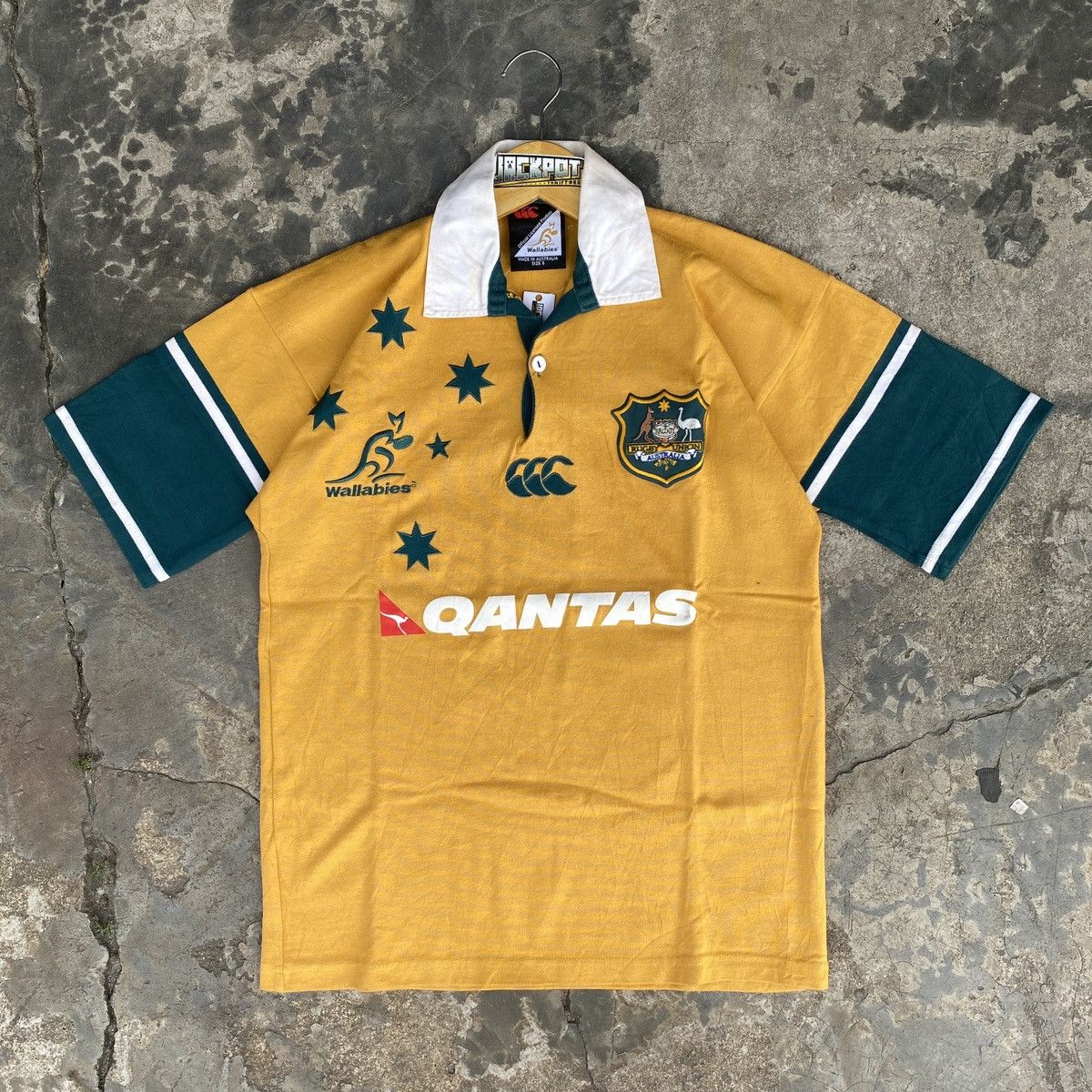 Canterbury of New Zealand Vintage Canterbury Australian Rugby Team Jersey Polos Size US S / EU 44-46 / 1 - 2 Thumbnail
