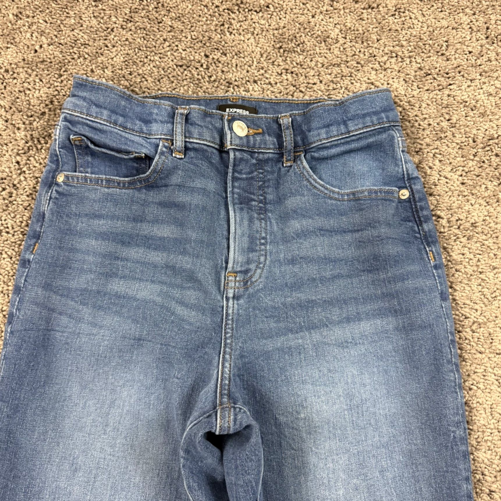 Express Express Jeans Womens 6 Boot Cut High Rise Medium Wash Stretch Denim 90s 25x30 Blue Cotton Blend Logo Jeans Womens 90s Size 28" / US 6 / IT 42 - 3 Thumbnail