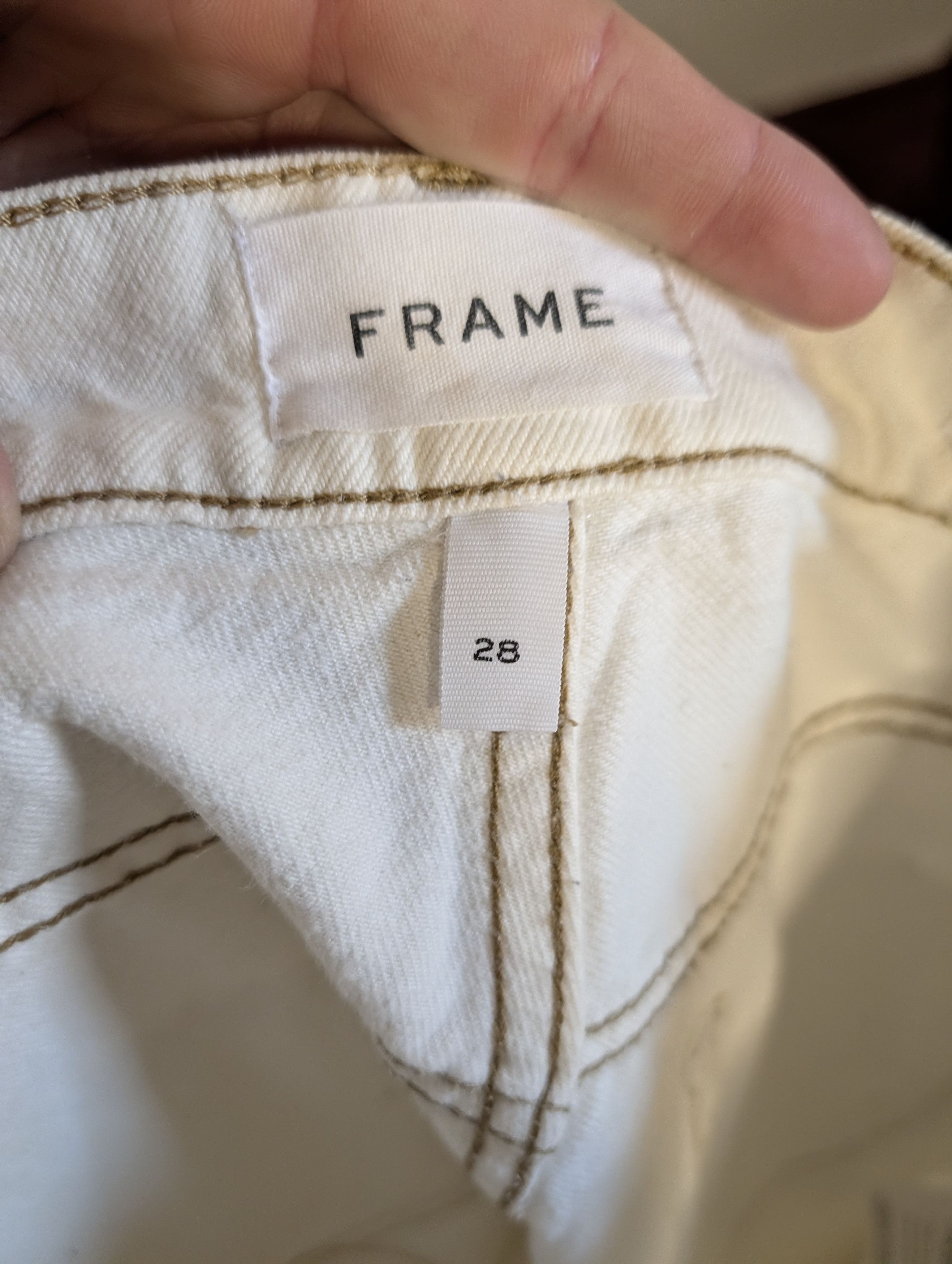 Frame Double knee carpenter jeans white Le Slouch 28 Size US 30 / EU 46 - 14 Thumbnail