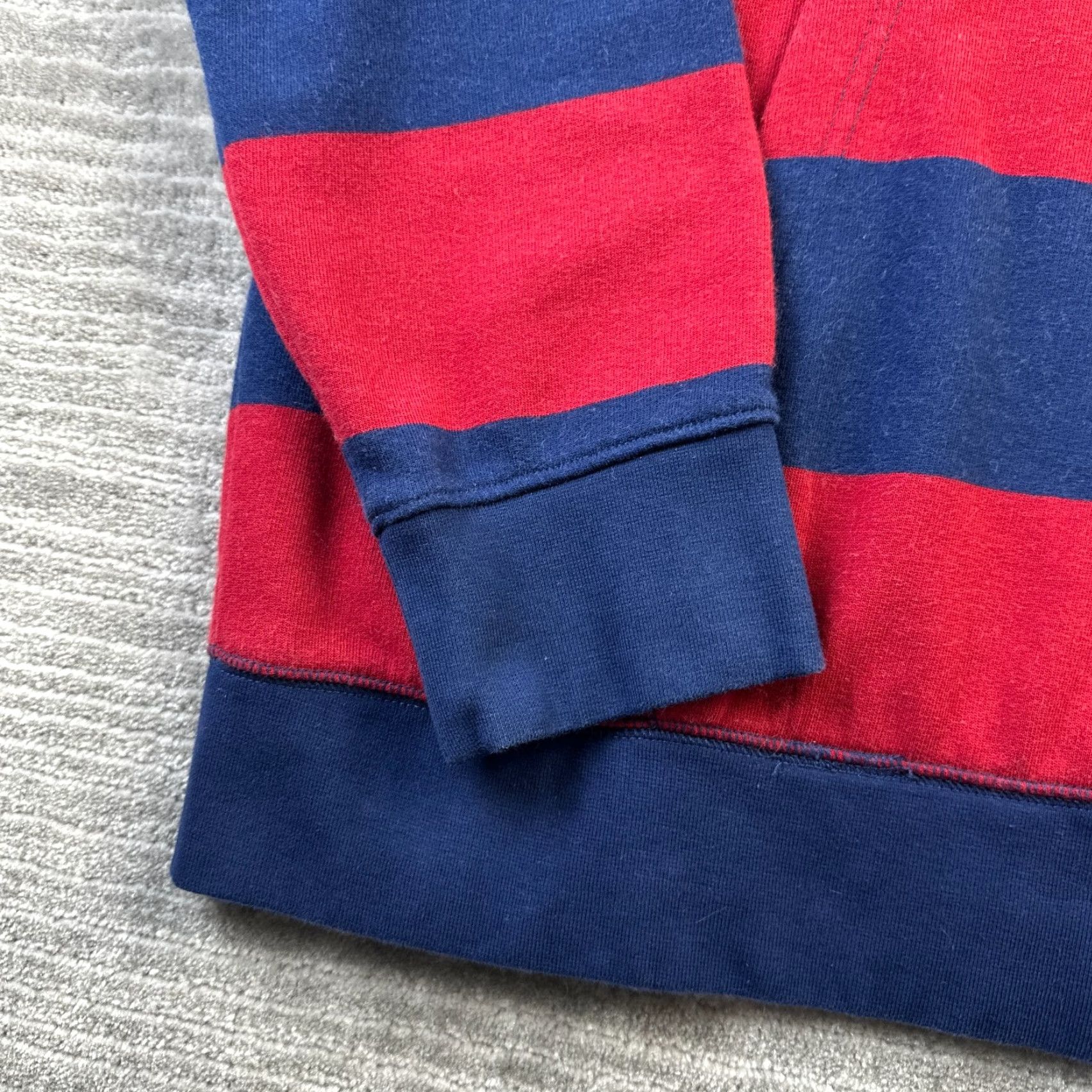 Lands' End Lands End Rugby Shirt XL Mens Blue Gray Long Sleeve Polo Sweater Striped Button Logo Casual Vintage Size US XL / EU 56 / 4 - 3 Thumbnail