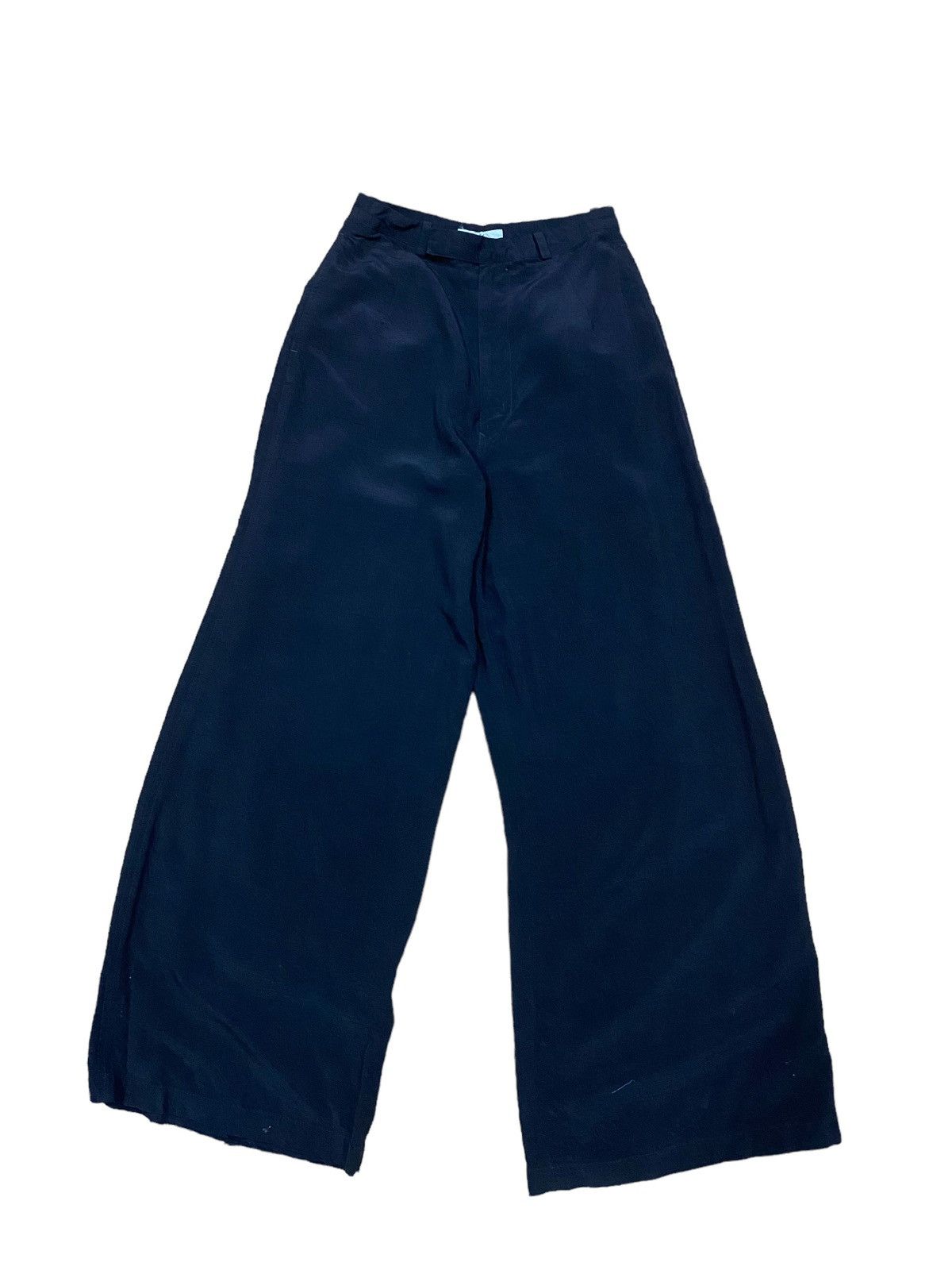 Designer × Y's × Yohji Yamamoto Y’s Yohji Yamamoto Palazzos Black Rayonne Size 24" / US 00 / IT 34 - 2 Thumbnail