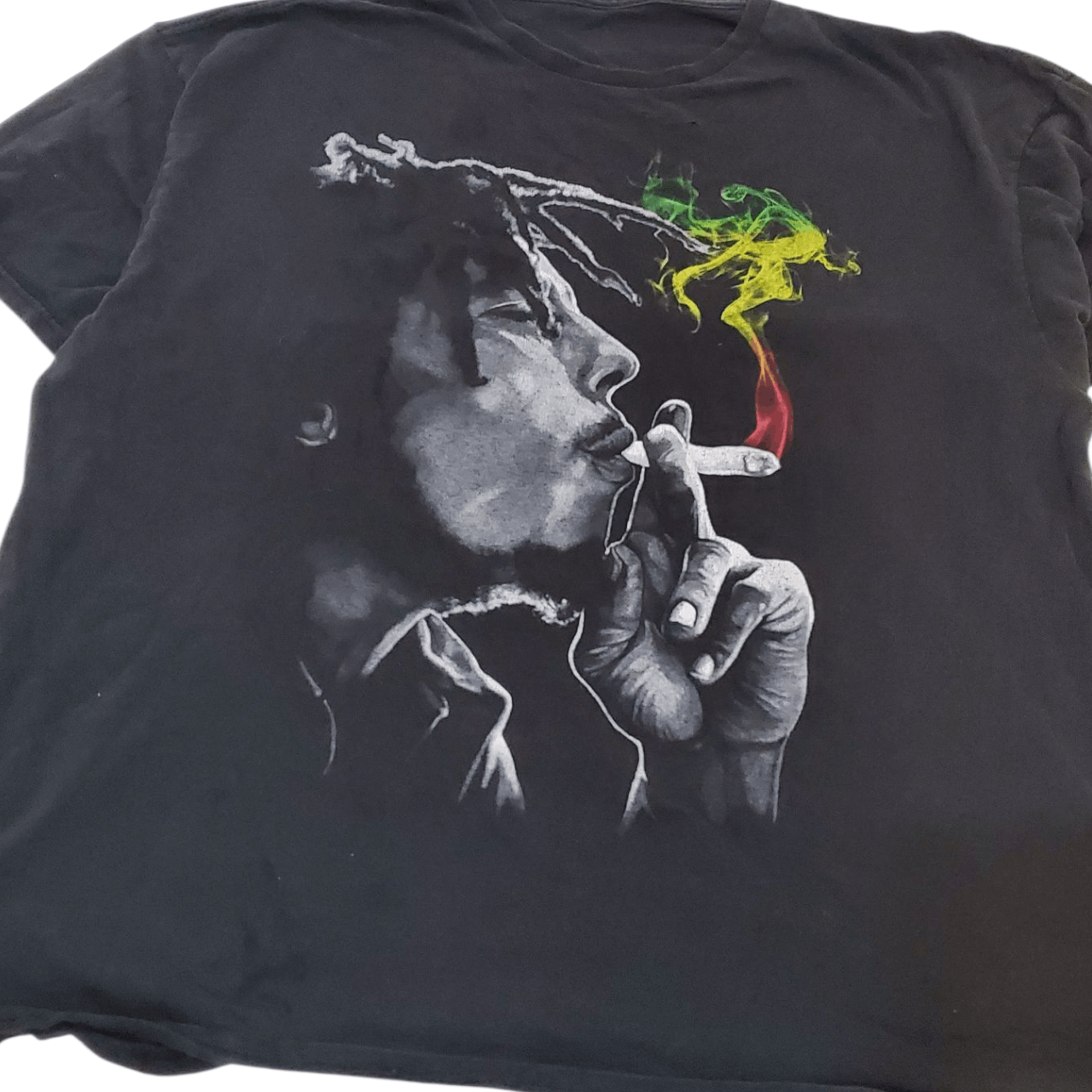 Vintage Bob Marley Smoking T-Shirt Size US L / EU 52-54 / 3 - 2 Thumbnail
