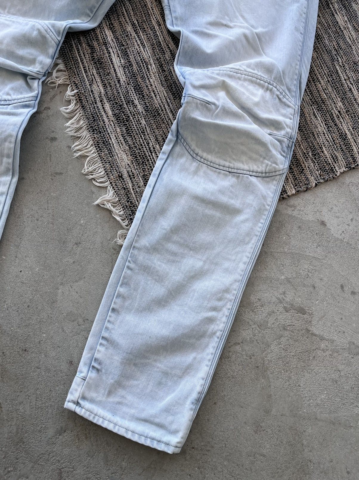 G-Star Vintage GStar Raw Moto Denim Jeans 38x36 Blue Knee Panel Y2K Size US 38 / EU 54 - 4 Thumbnail