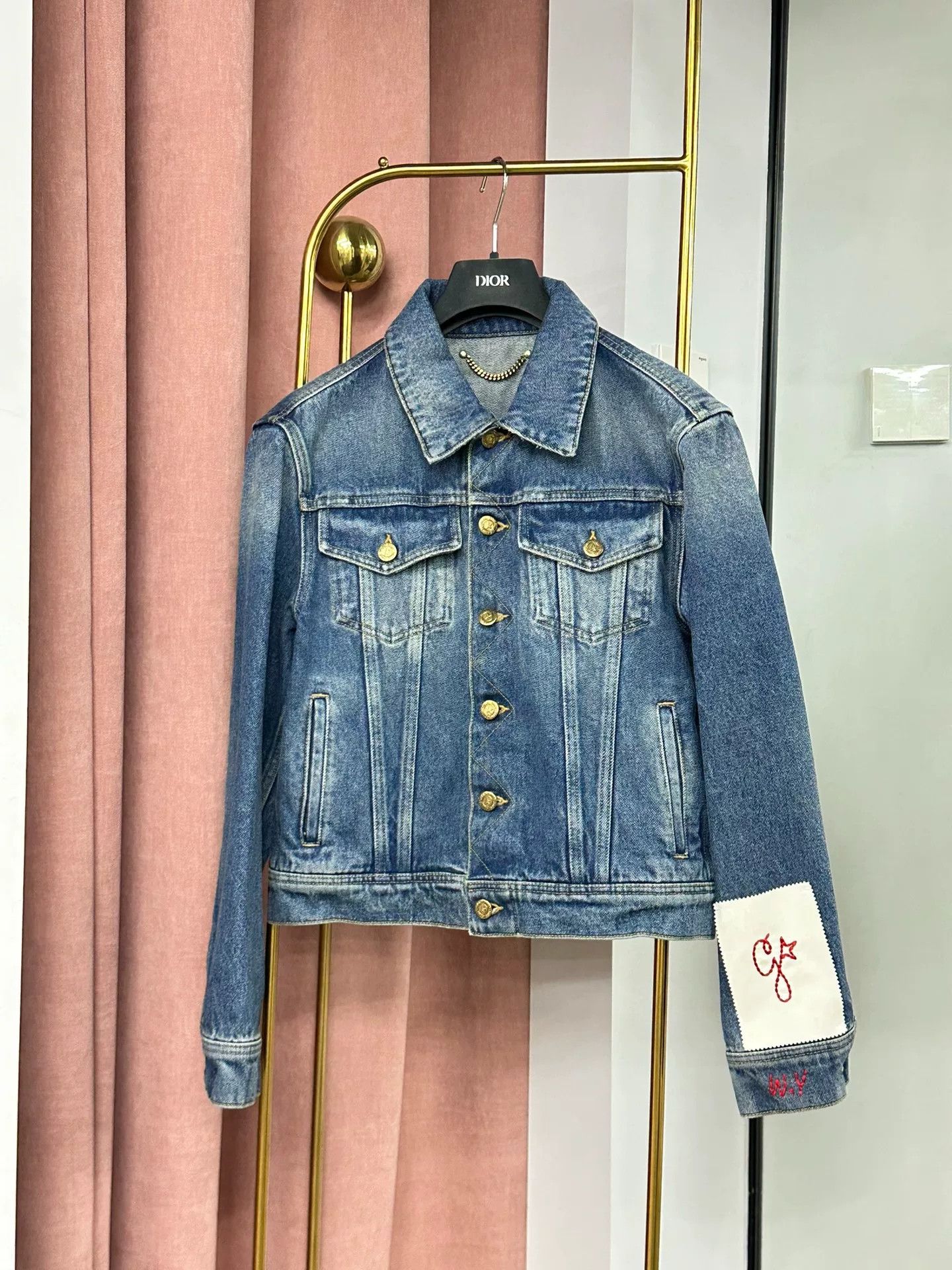 Golden Goose Golden Goose Blue Embroidered Denim Jacket Size US S / EU 44-46 / 1 - 1 Thumbnail