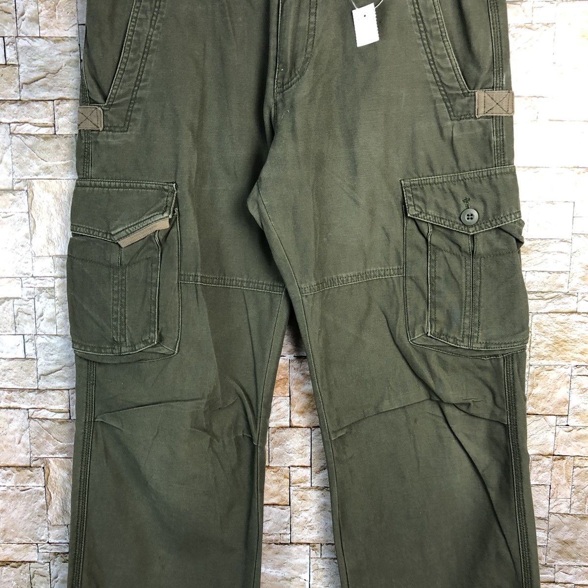 Airwalk Airwalk Green Cargo Multipocket Pants #A158 Size US 29 - 6 Thumbnail