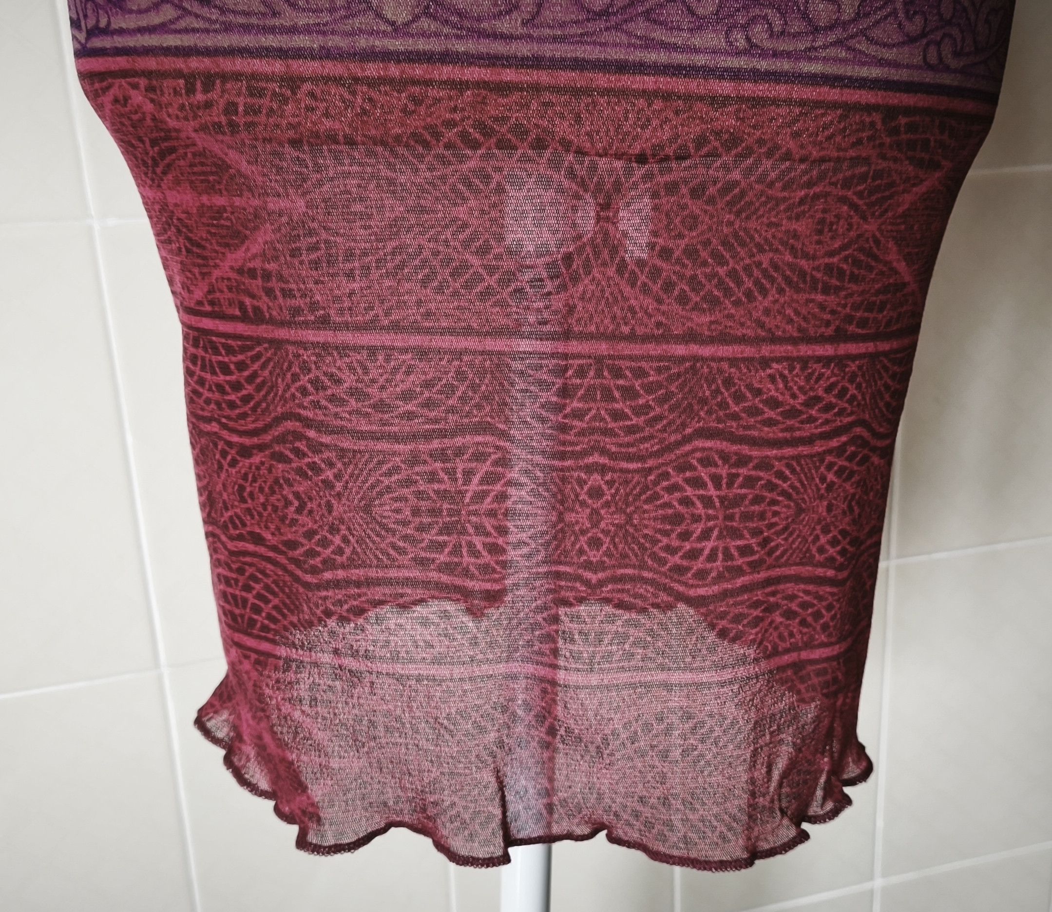 Jean Paul Gaultier Cartouche short dress in purple and burgundy Size M / US 6-8 / IT 42-44 - 12 Thumbnail