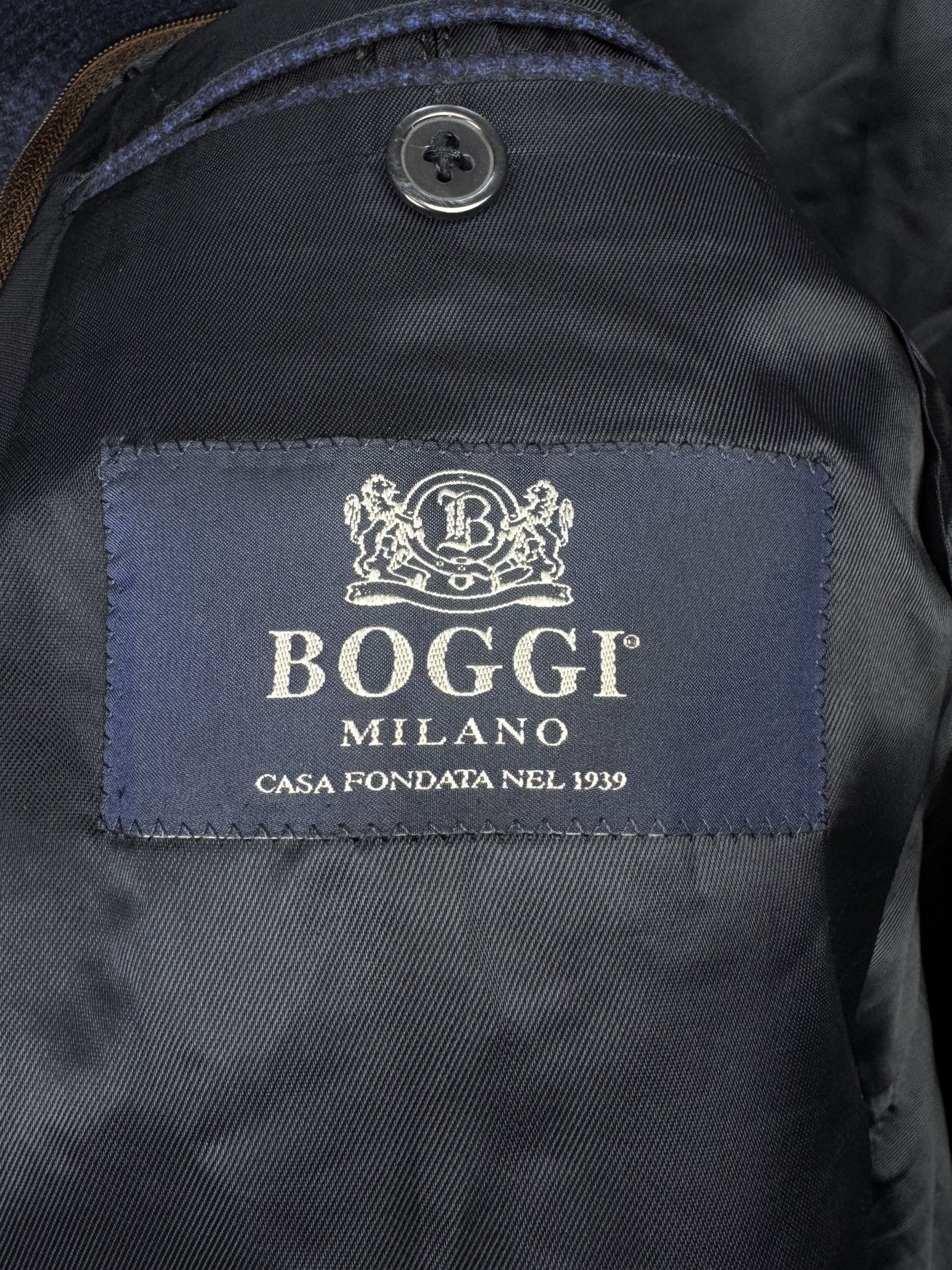 Boggi Boggi Milano Blue checkered houndstooth wool blazer Size 40R - 10 Thumbnail