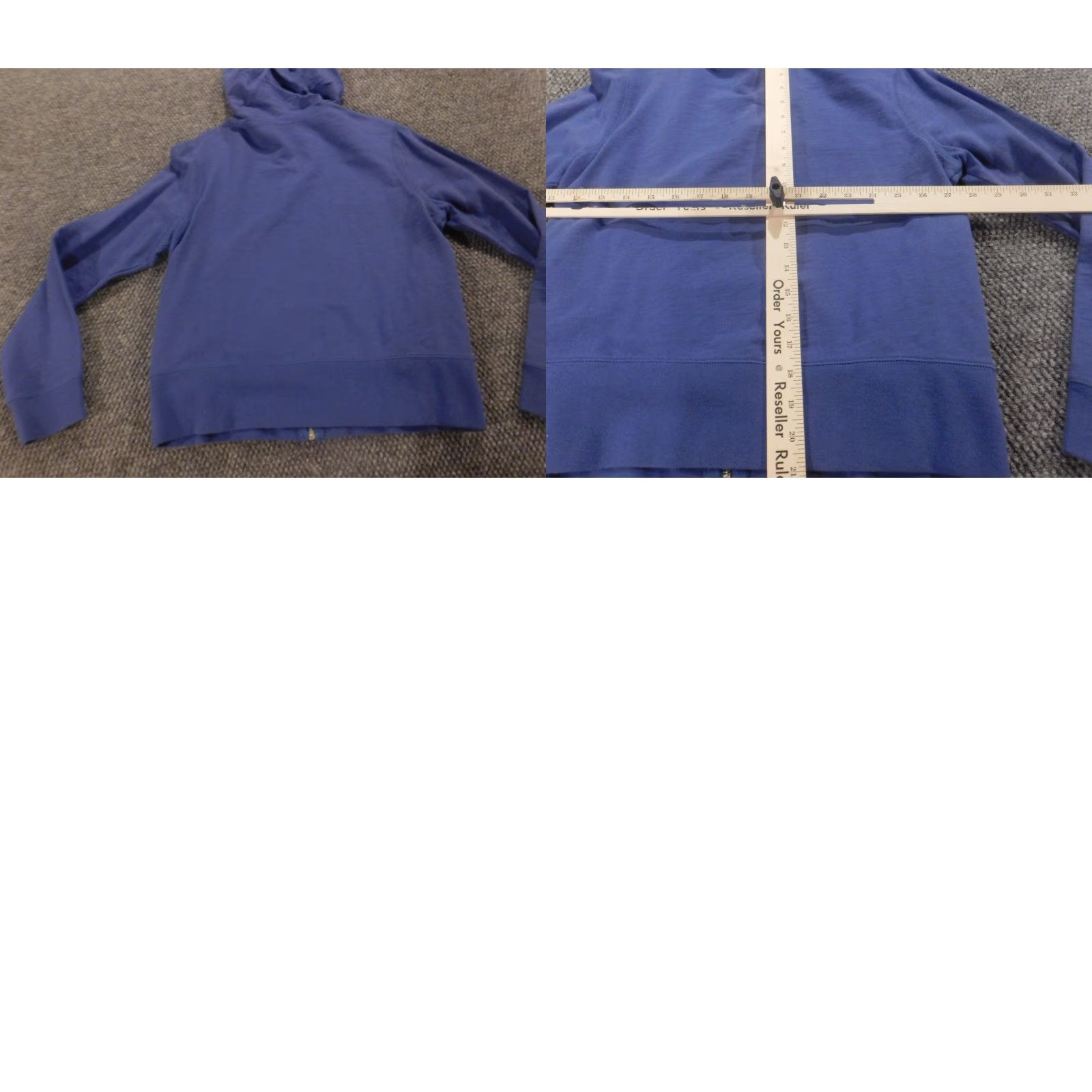 Izod IZOD Sweater Womens M Full Zip Hoodie Stretch blue Cable-Knit Raglan Sleeve Classic Winter Regular Knit Shirt (Blue) Size M / US 6-8 / IT 42-44 - 8 Thumbnail