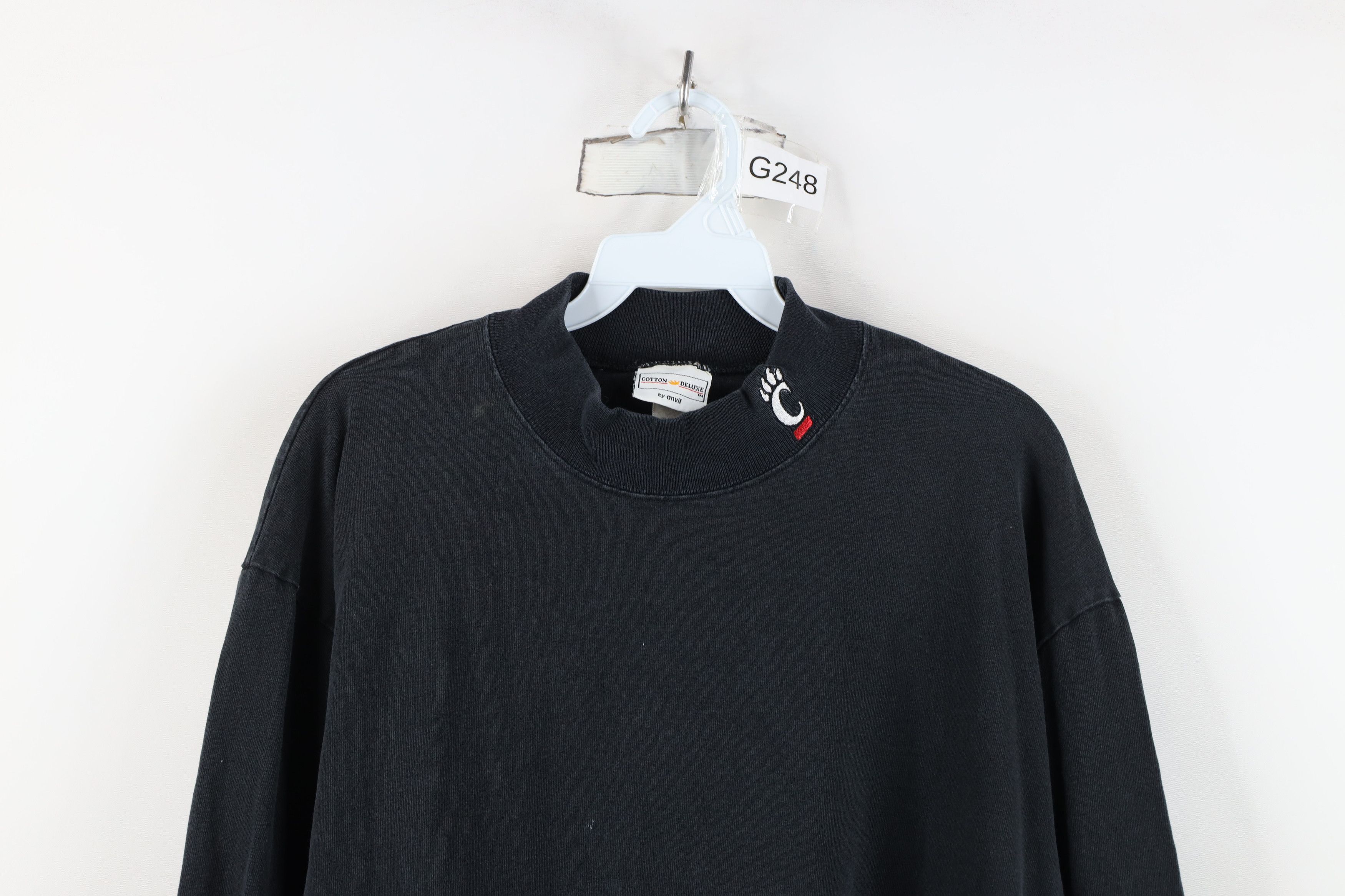 Vintage Vintage 90s Cincinnati Mock Neck Long Sleeve T-Shirt Size US L / EU 52-54 / 3 - 2 Thumbnail