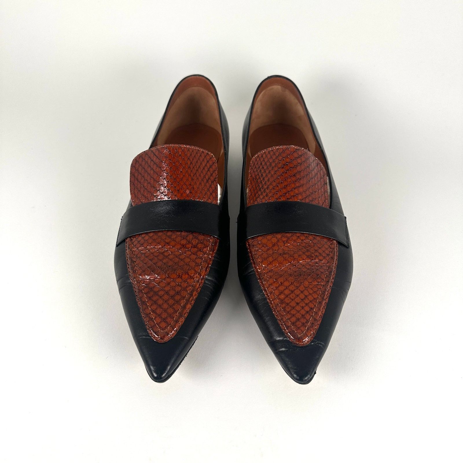 Celine Celine Snakeskin Black Flat Loafers Size 40 Size US 7 / EU 40 - 2 Thumbnail