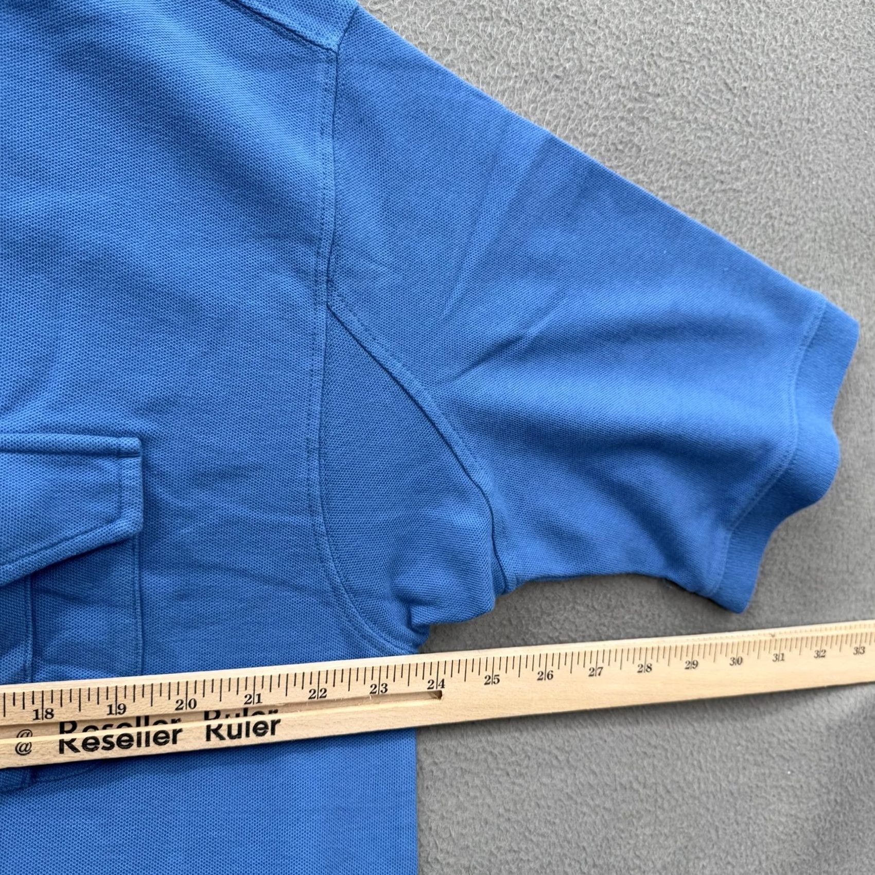 Duluth Trading Company Duluth Trading Co Polo Shirt Mens LT Blue Short Sleeve Pocket Ribbed Banded Bottom 100% Cotton Modern Fit Classic Logo Size US L / EU 52-54 / 3 - 4 Thumbnail