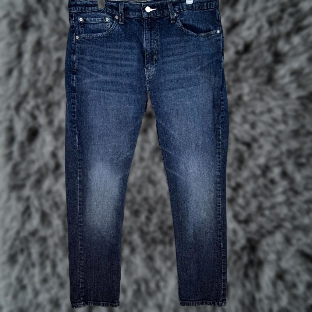 Levi's Levi's Jeans 36 X 30 Blue Denim Stretch Mid-Rise Slim Straight Button Zip Fly Mens Size US 36 / EU 52 - 1 Thumbnail
