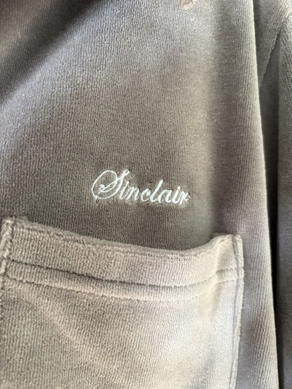 Sinclair Global Sinclair Velour Zip Up Collared Shirt Size US M / EU 48-50 / 2 - 5 Thumbnail