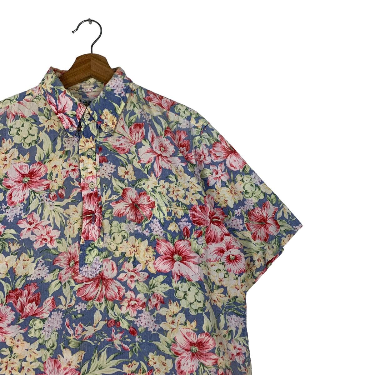 Reyn Spooner REYN SPOONER Floral Motif Design Half Button Shirt #0225-C10 Size US M / EU 48-50 / 2 - 6 Thumbnail
