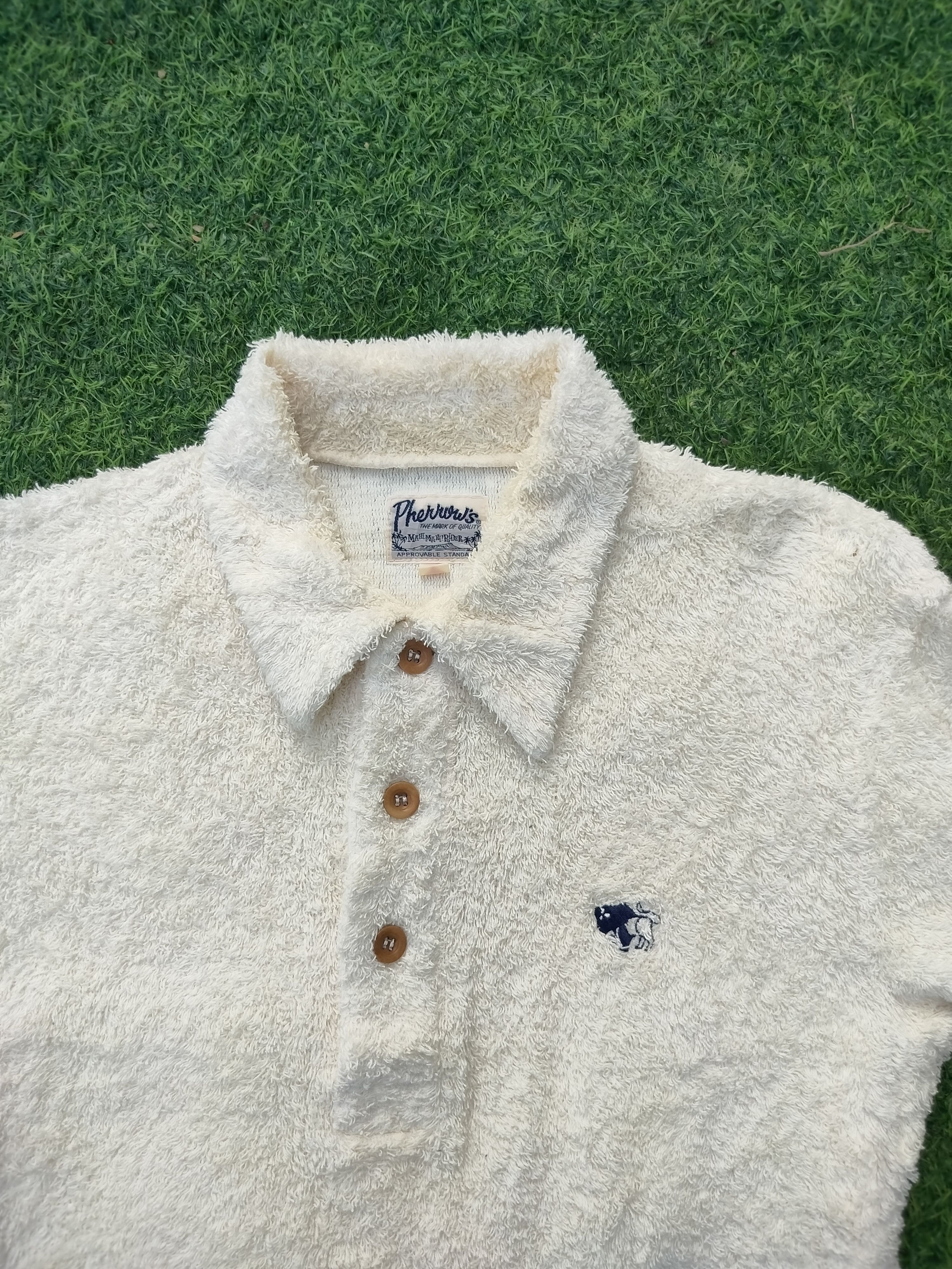 Japanese Brand × Pherrow's PHERROWS FLEECE SHIRT Size US L / EU 52-54 / 3 - 2 Thumbnail
