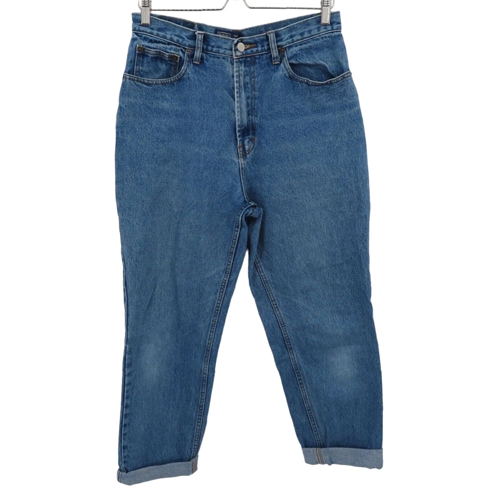 Old Navy VINTAGE Old Navy Jeans Women 12 Relaxed Fit High Rise 5-Pocket Denim Blue 2002 Mom Style Womens Size 34" / US 12 / IT 48 - 2 Thumbnail