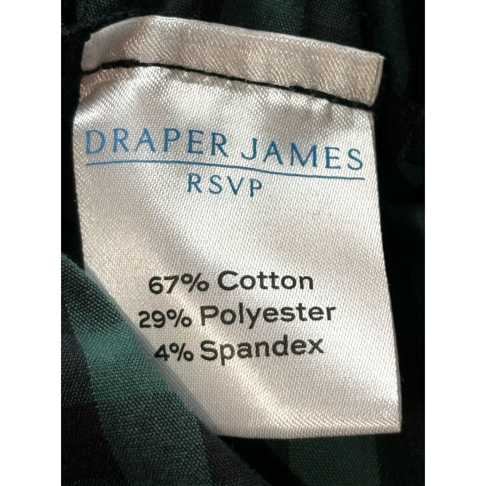 Vintage VINTAGE Draper James Women's Midi Skirt A-Line Check Gingham Green Black Large Size 36" / US 14 / IT 50 - 6 Thumbnail