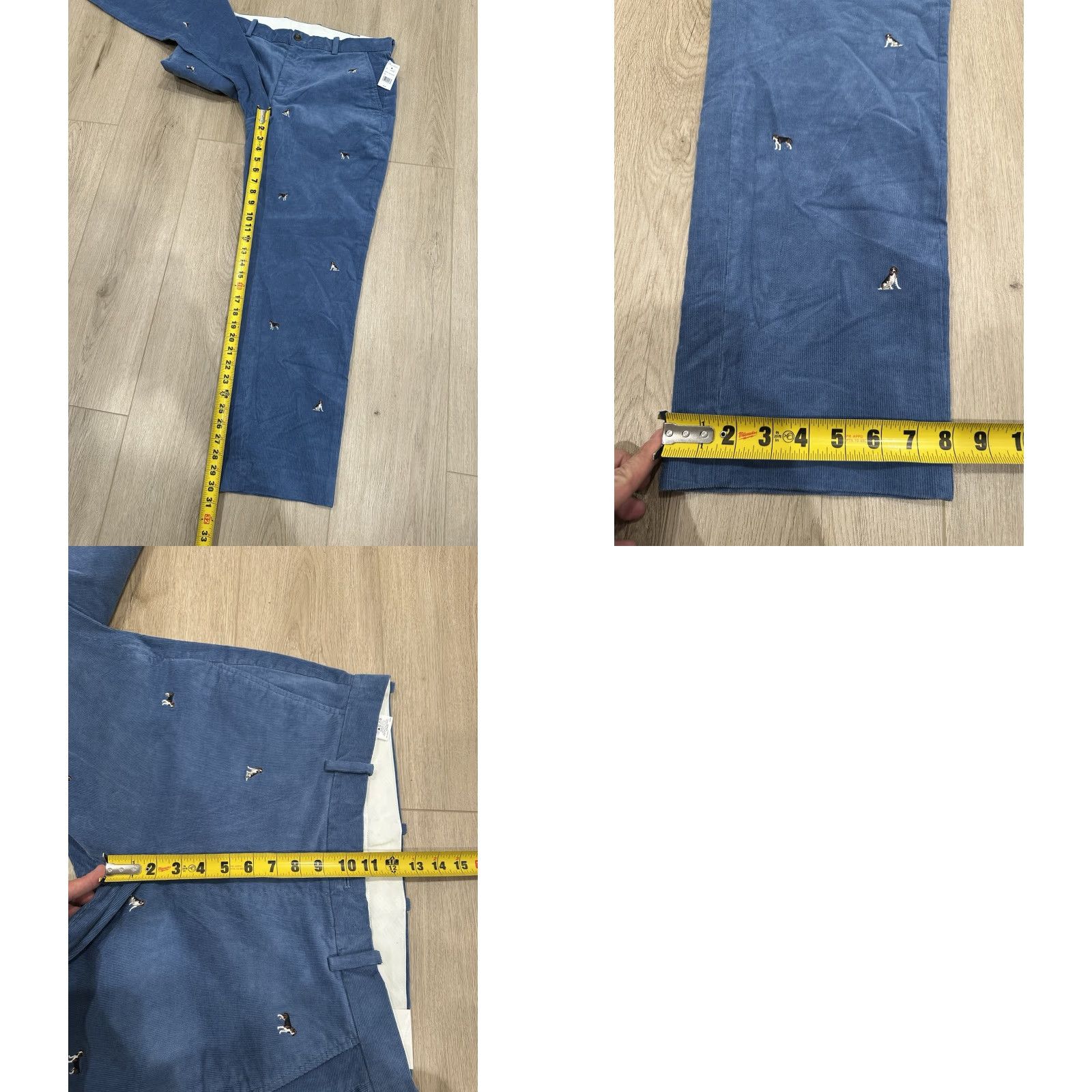 Brooks Brothers Brooks Brothers Pants Mens 36x30 Corduroy Blue Embroidered Dogs Size US 36 / EU 52 - 9 Thumbnail