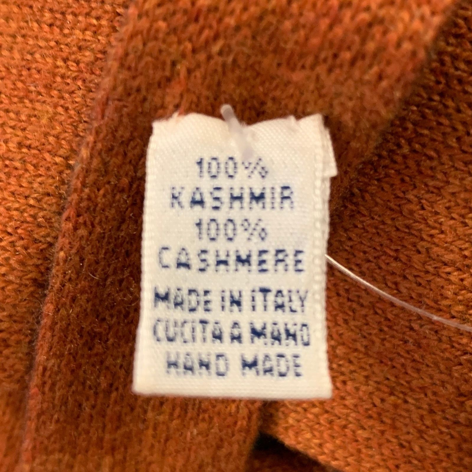 Kiton KITON Brown Orange Knitted Cashmere Tie Size ONE SIZE - 3 Thumbnail
