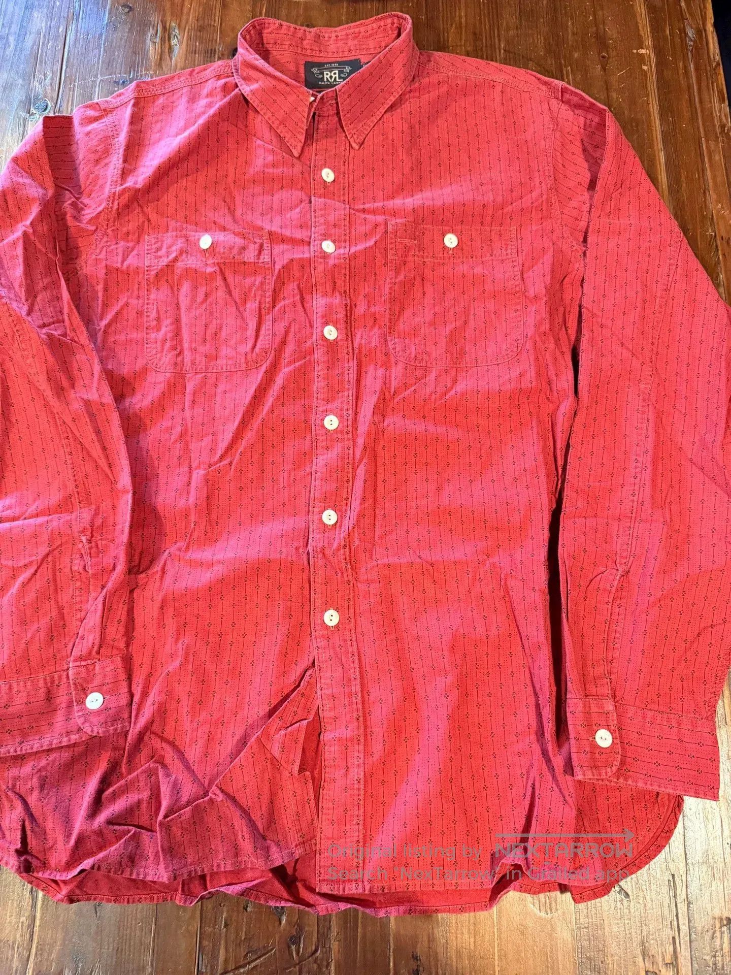 RRL Ralph Lauren RRL Ralph Lauren Red Striped Shirt L. Size US L / EU 52-54 / 3 - 1 Thumbnail