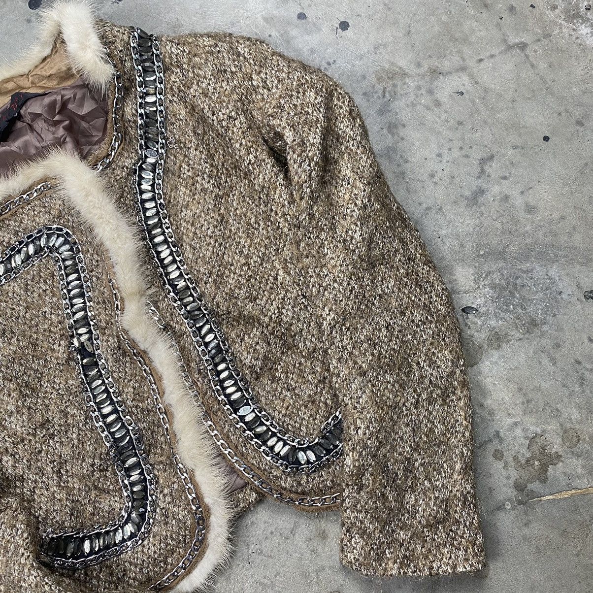 If Six Was Nine × Japanese Brand × Le Grande Bleu (L.G.B.) Rare Wool Faux Fur Gothic Bondage Jacket Size XS / US 0-2 / IT 36-38 - 2 Thumbnail