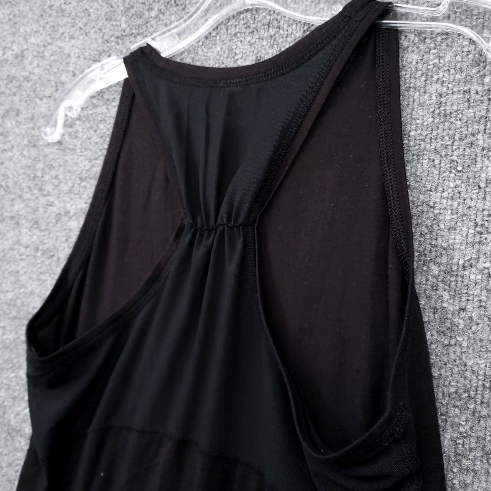 Champion C9 By Champion Tank Womens S Small Black Round Neck Sleeveless Ruched Racerback Size S / US 4 / IT 40 - 5 Thumbnail
