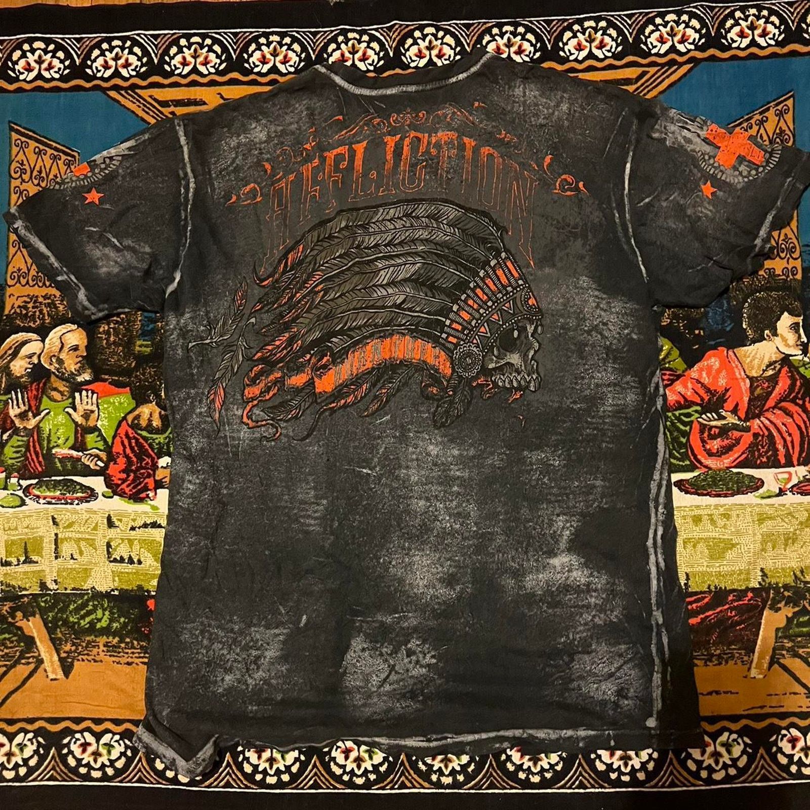 Affliction × JNCO × Tapout Mens affliction shirt y2k tapout cross wings mma elite Size US XXL / EU 58 / 5 - 2 Thumbnail
