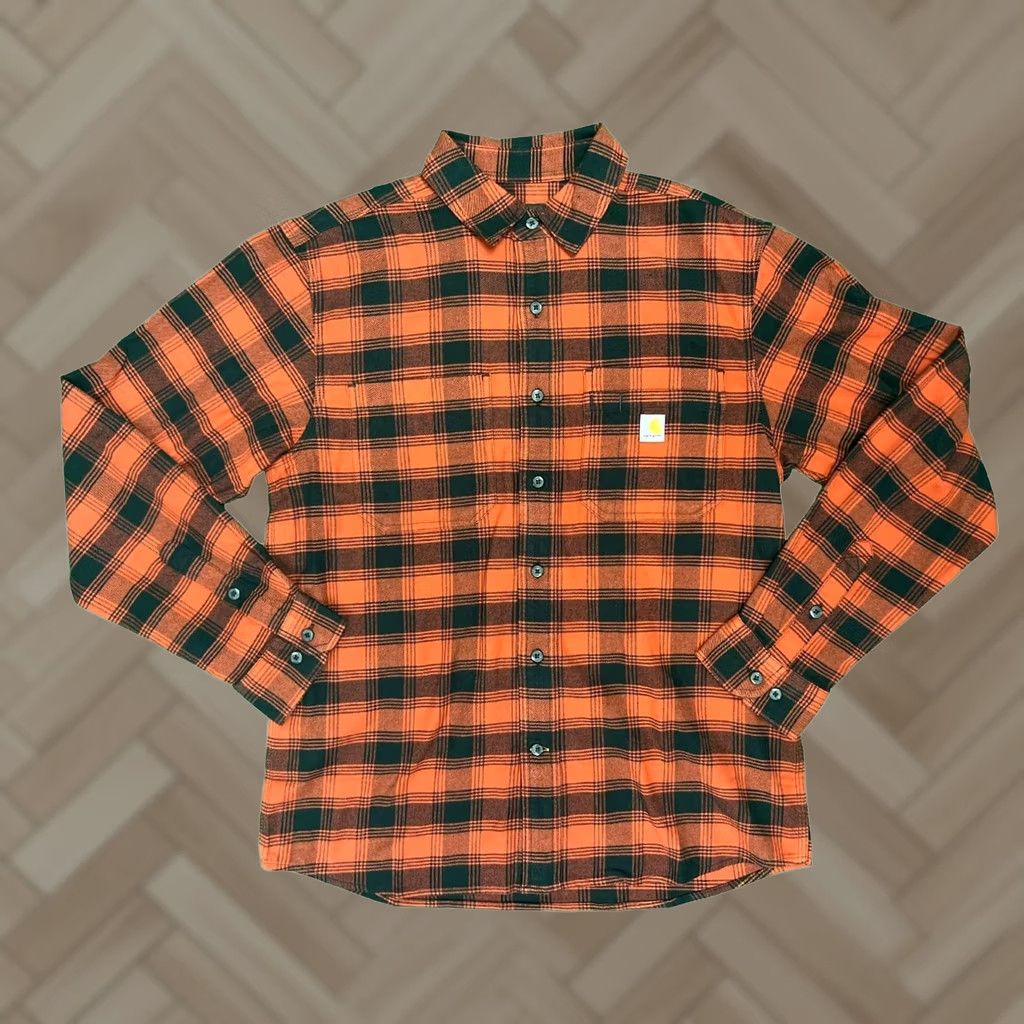 Carhartt Carhartt Men's Bordeaux Heather Plaid Shirt Mid Weight Flannel L/S M Size US M / EU 48-50 / 2 - 1 Thumbnail