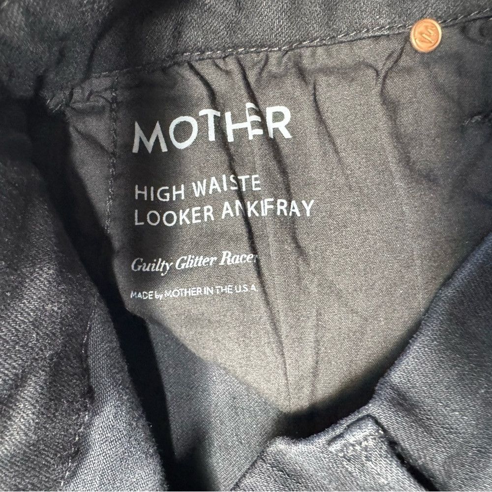 MOTHER MOTHER The Looker Ankle Fray Guilty Glitter Racer Jeans Siz Size 28" / US 6 / IT 42 - 6 Thumbnail